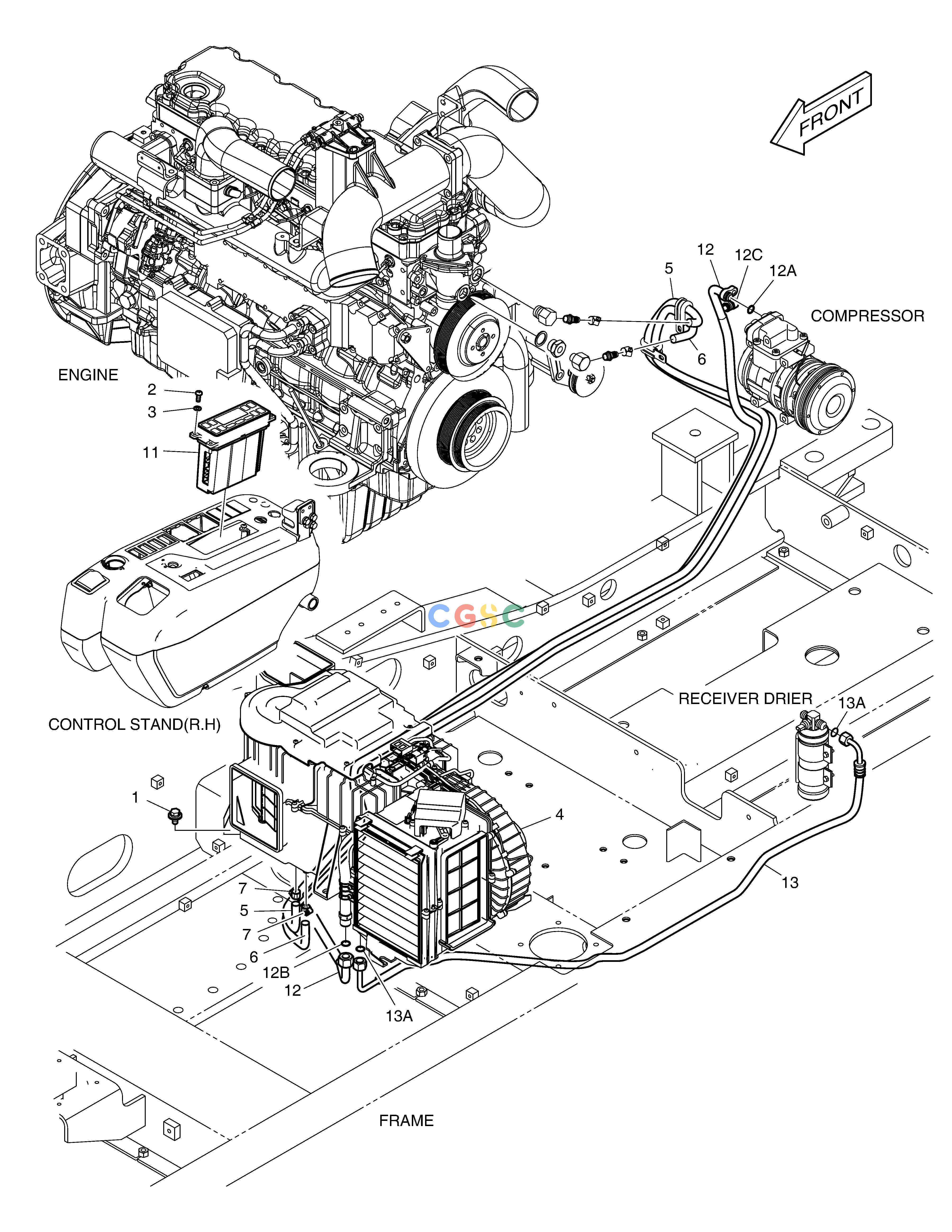斗山零件查询VENTILATION - ROPS DX225LC (S/N 5433~) Doosan parts catalog online