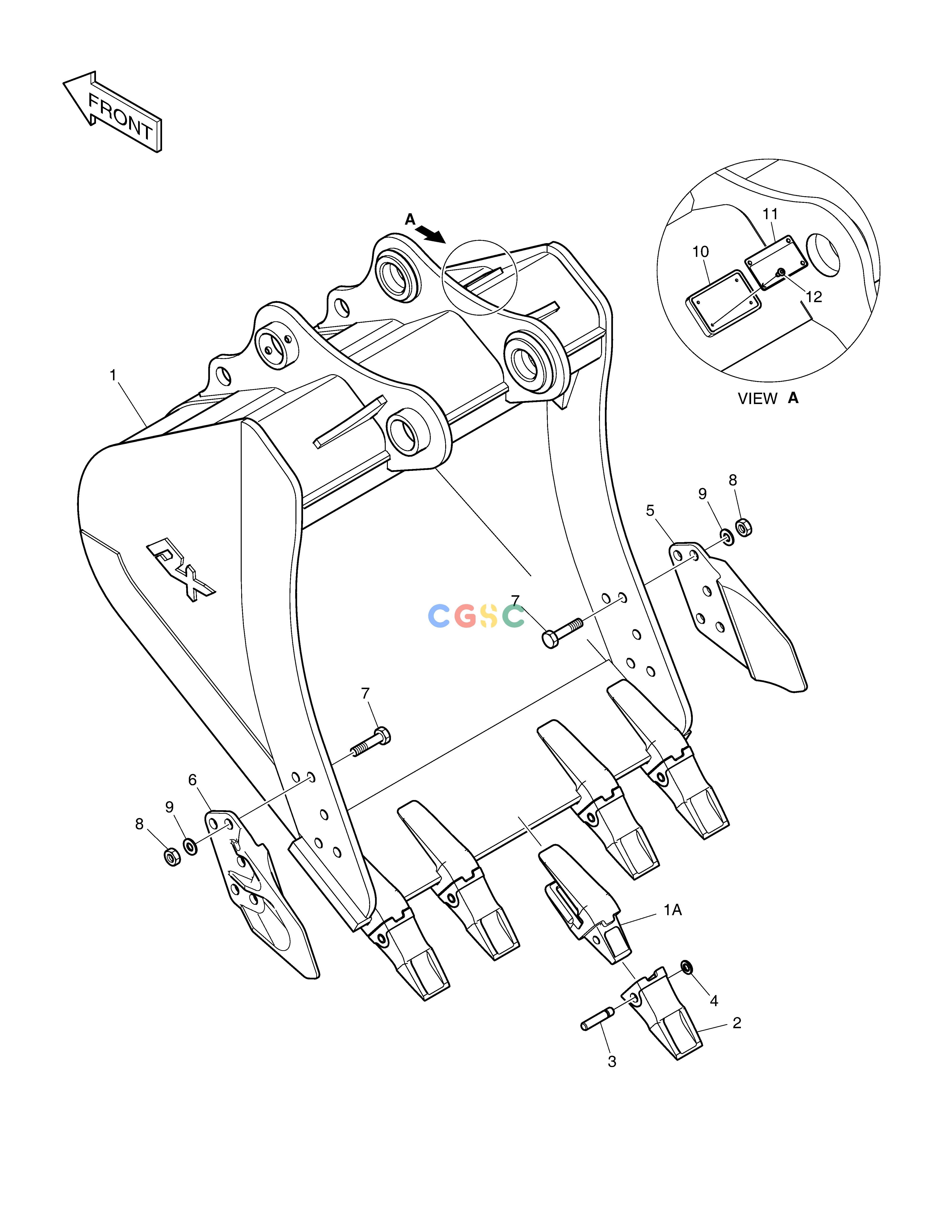 斗山零件查询BUCKET ASS'Y - 0.92m³(S.H TYPE) DX225LC (S/N 5433~) Doosan parts catalog online