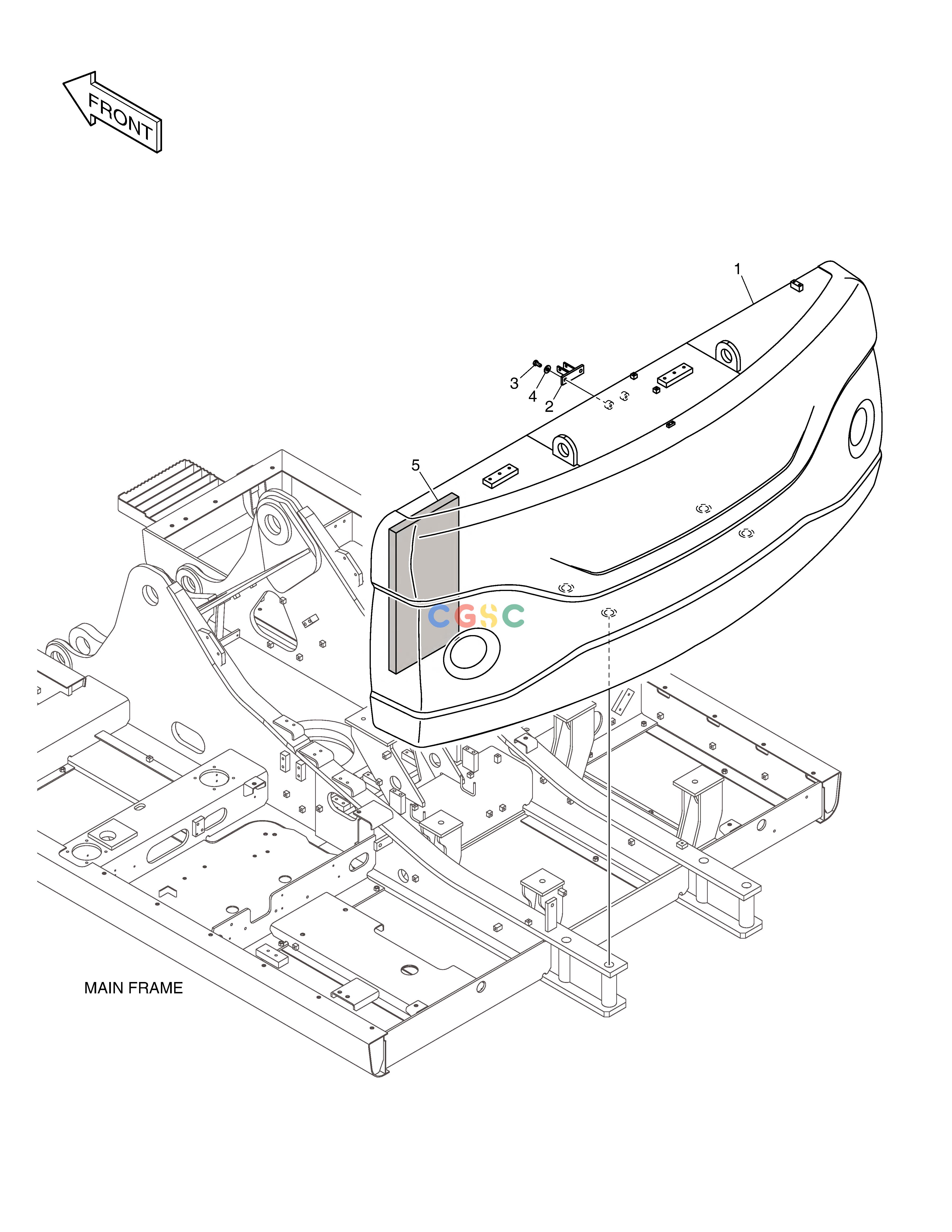 斗山零件查询COUNTER WEIGHT - 4.1TON(TROPICAL) DX225LC (S/N 5433~) Doosan parts catalog online