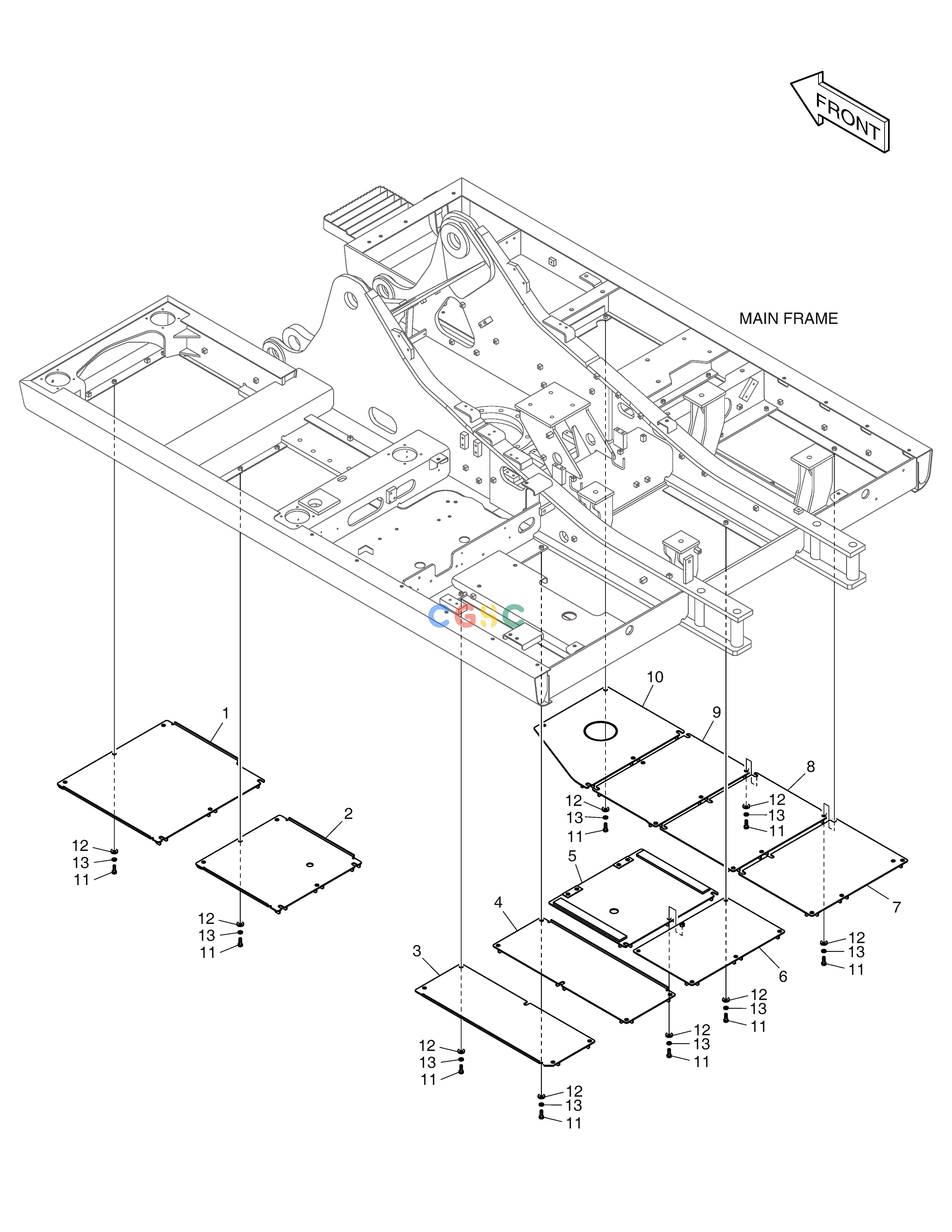 斗山零件查询UNDER COVER - HEAVY DUTY DX225LC (S/N 5433~) Doosan parts catalog online