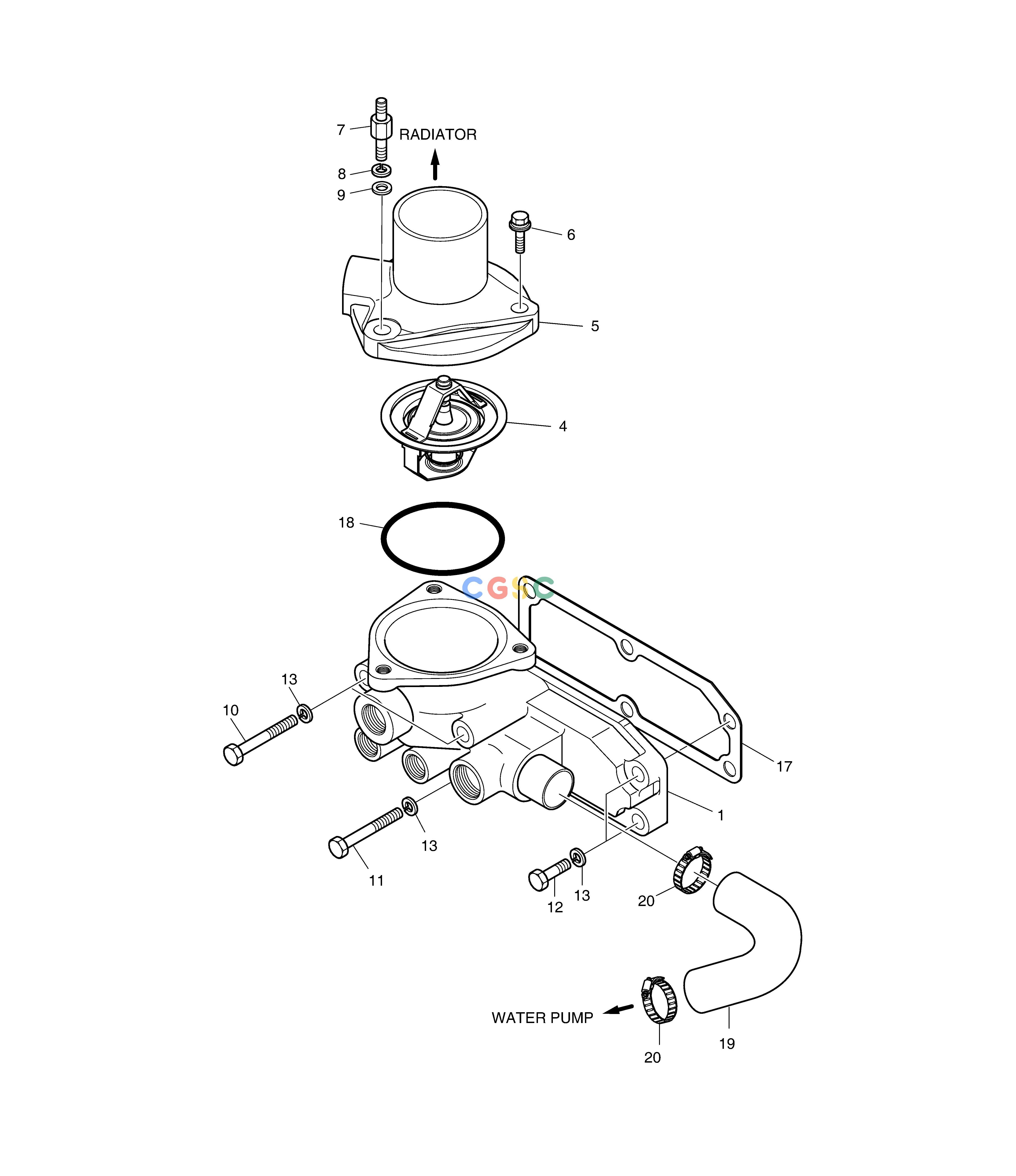 斗山零件查询THERMOSTAT DX220A / DX225LCA Doosan parts catalog online