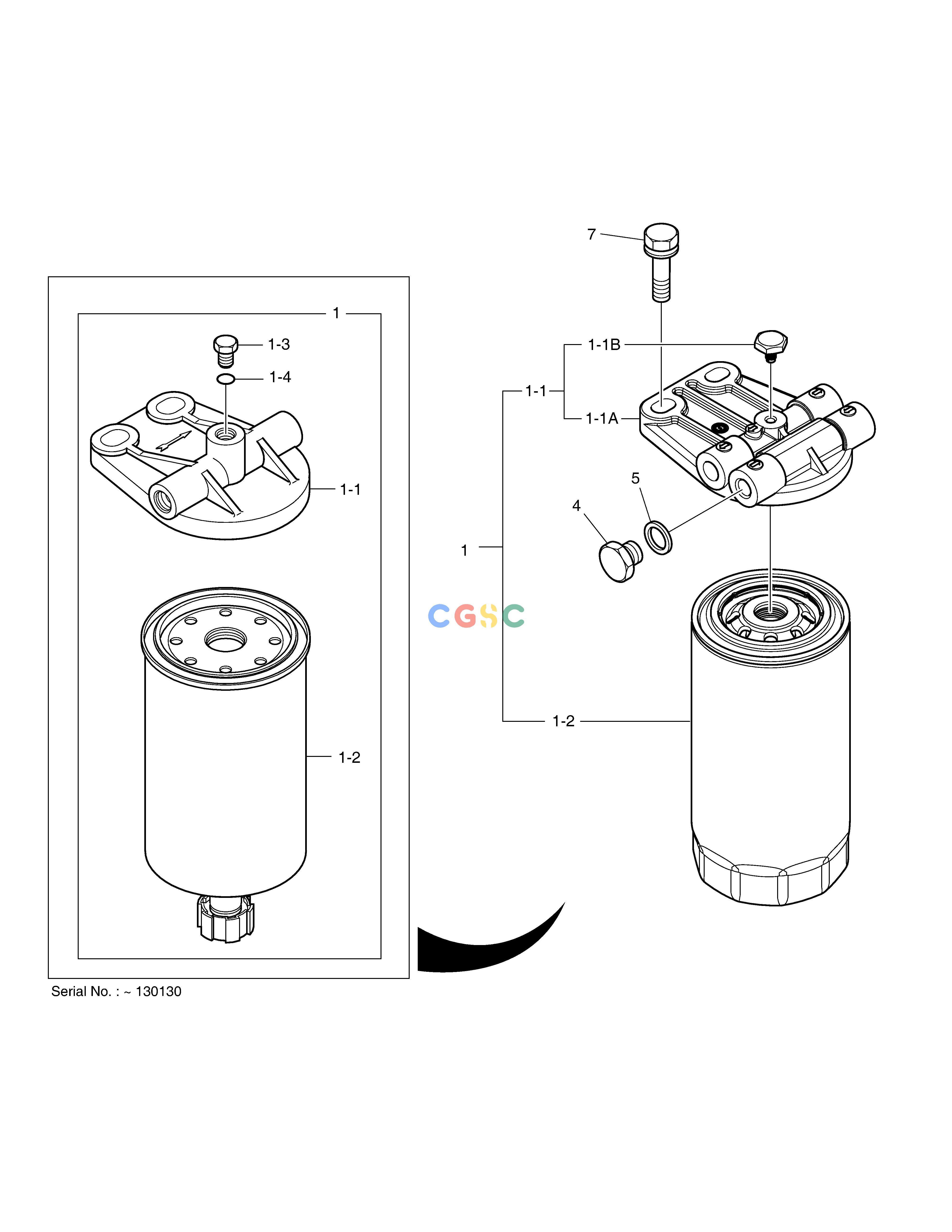 斗山零件查询FUEL FILTER DX220A / DX225LCA Doosan parts catalog online