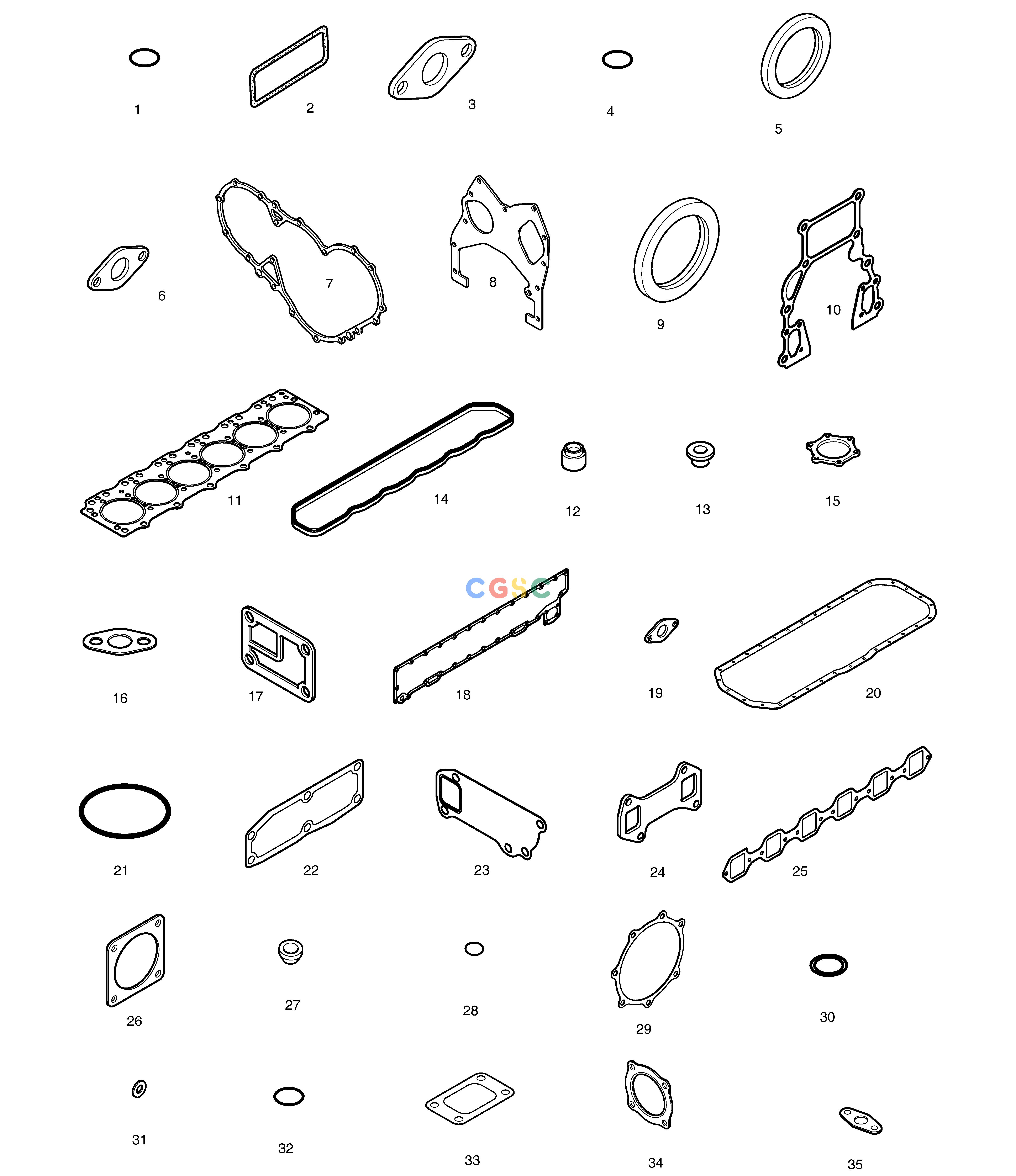 斗山零件查询OVER HAUL GASKET KIT-ALL DX220A / DX225LCA Doosan parts catalog online