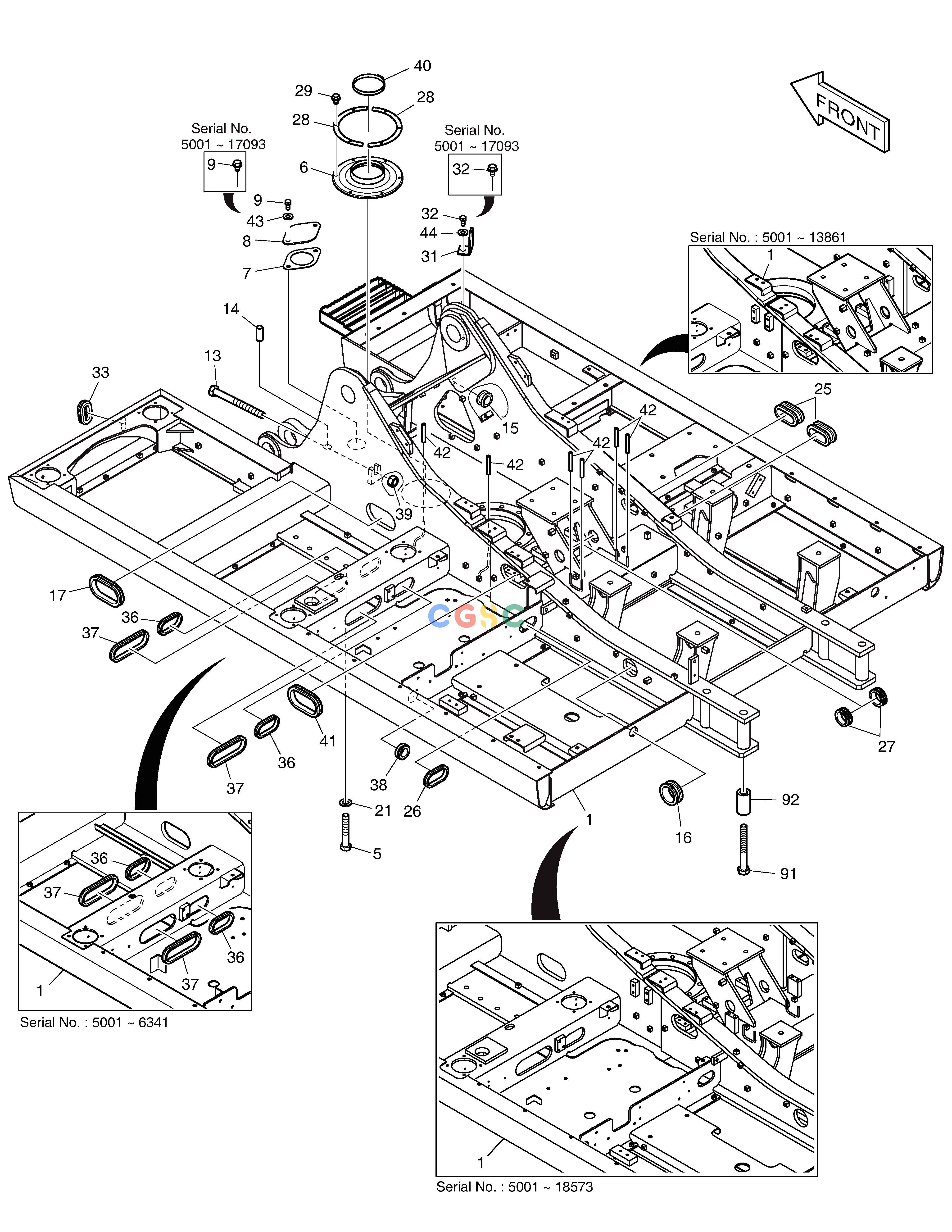 斗山零件查询MAIN FRAME DX220A / DX225LCA Doosan parts catalog online