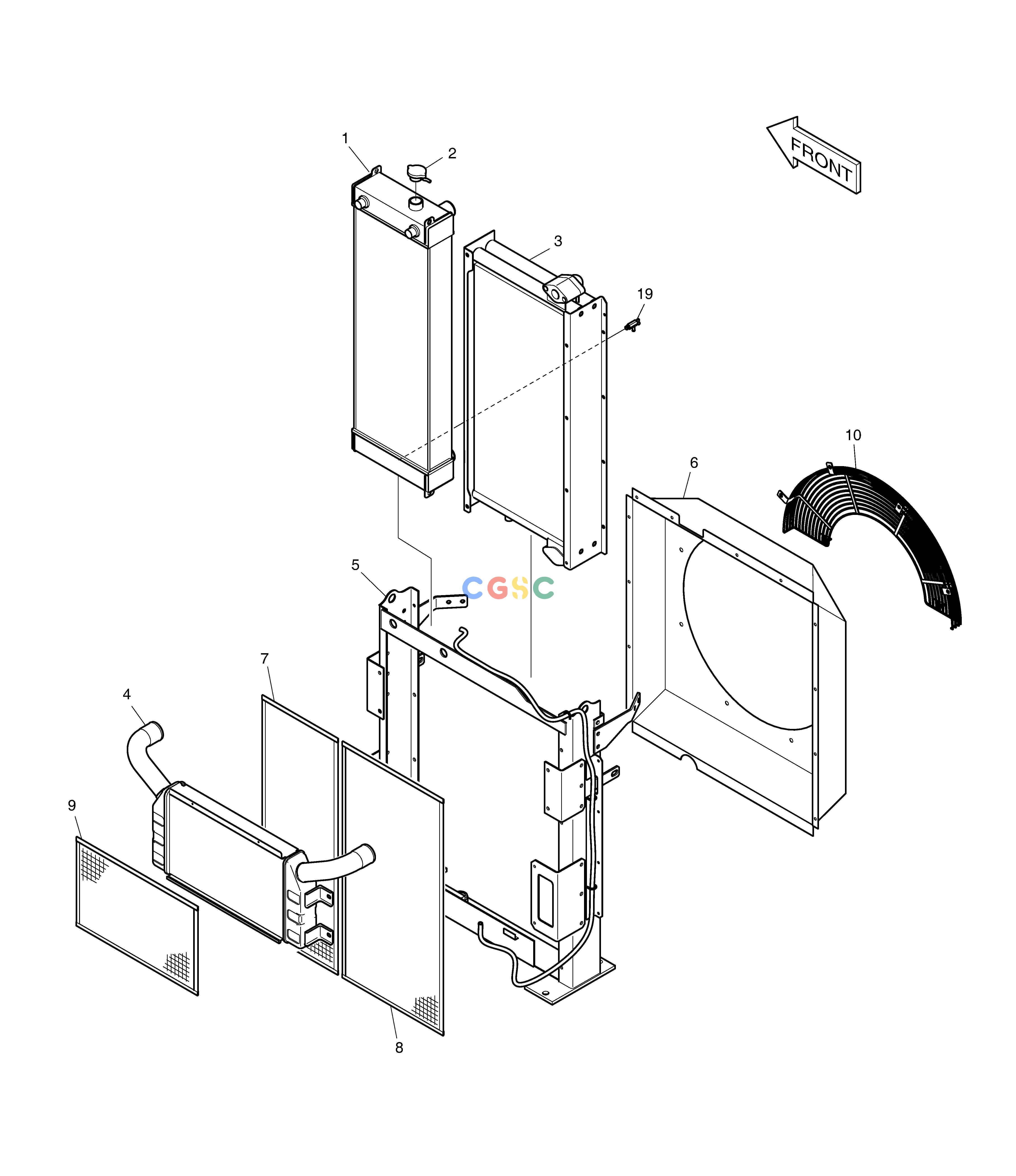斗山零件查询RADIATOR DX220A / DX225LCA Doosan parts catalog online
