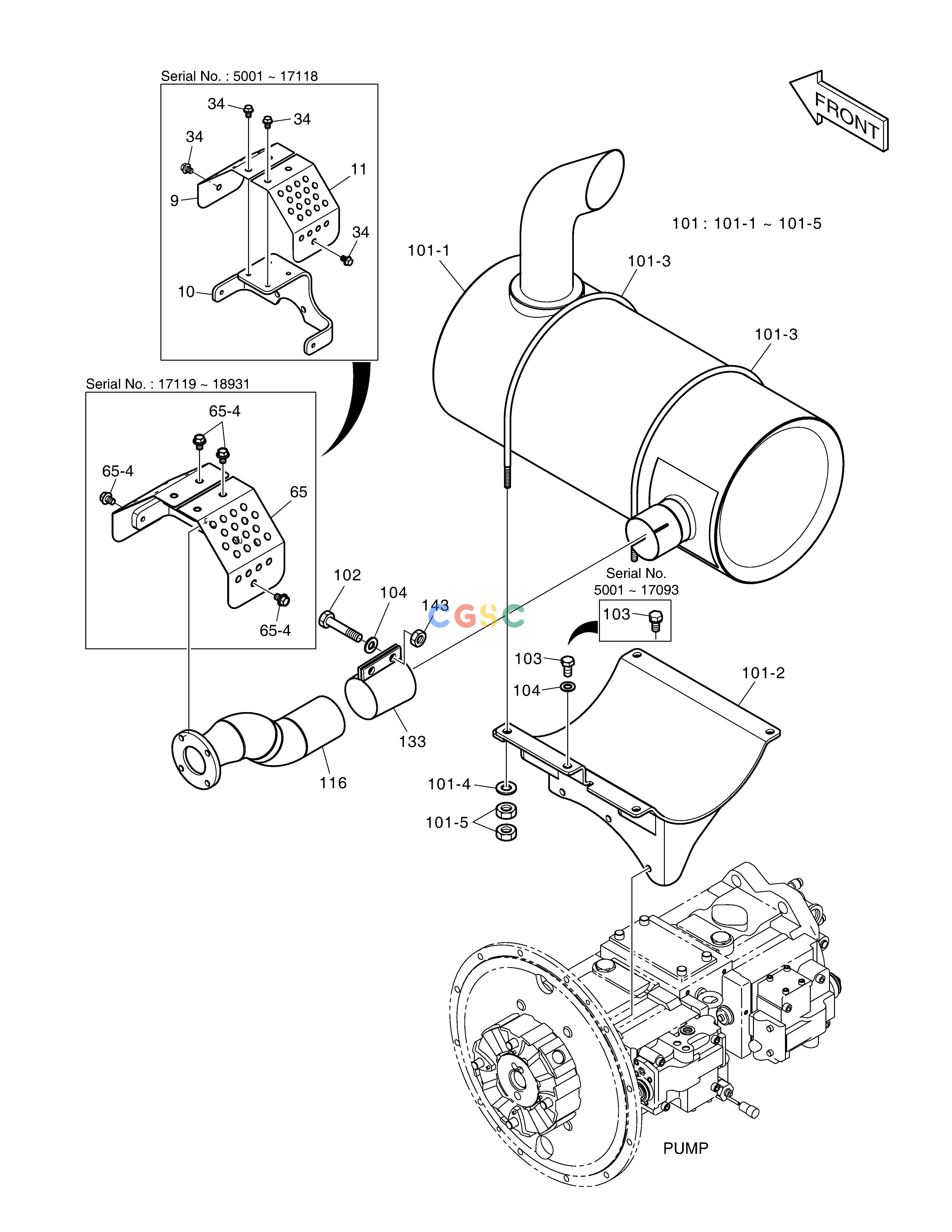 斗山零件查询MUFFLER DX220A / DX225LCA Doosan parts catalog online