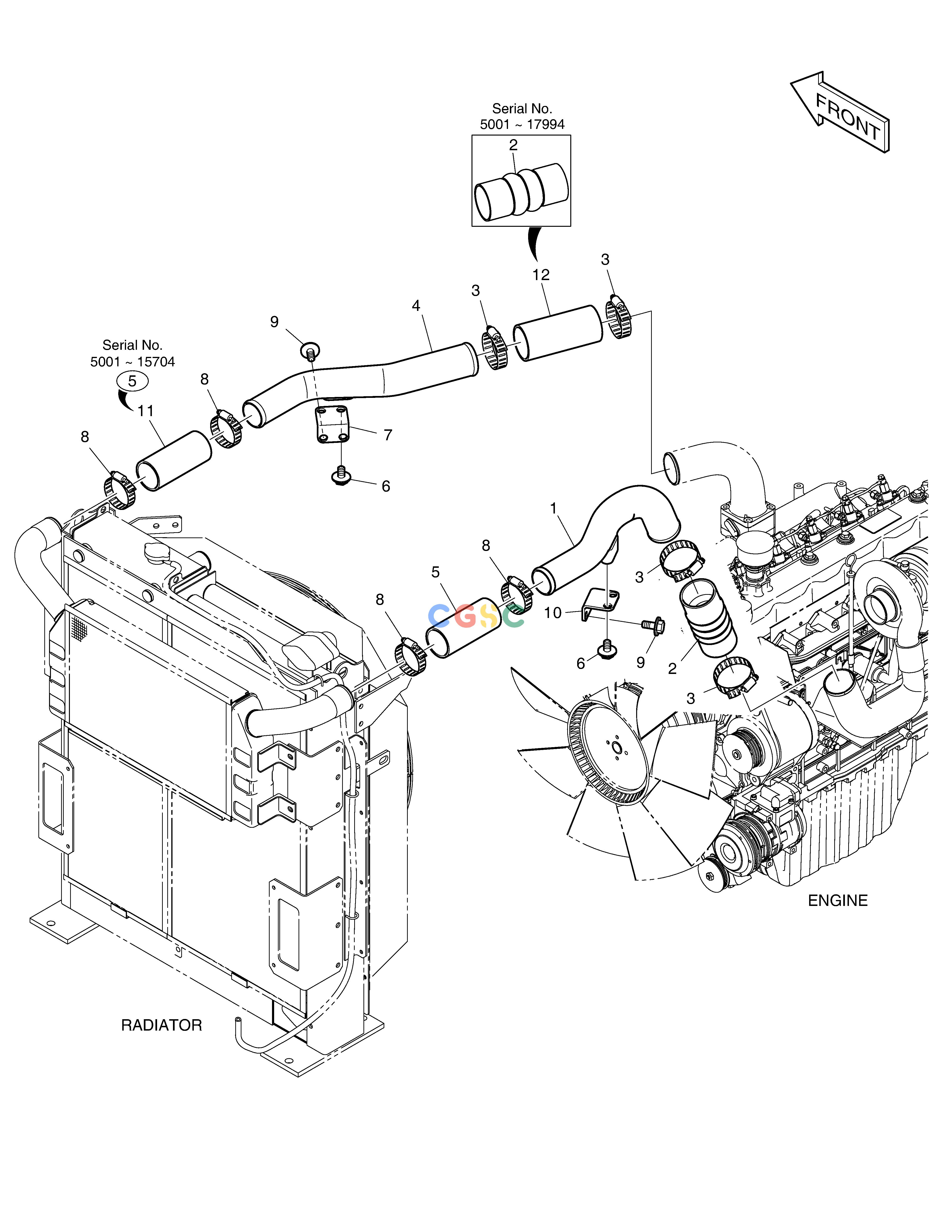斗山零件查询CAC PIPING DX220A / DX225LCA Doosan parts catalog online