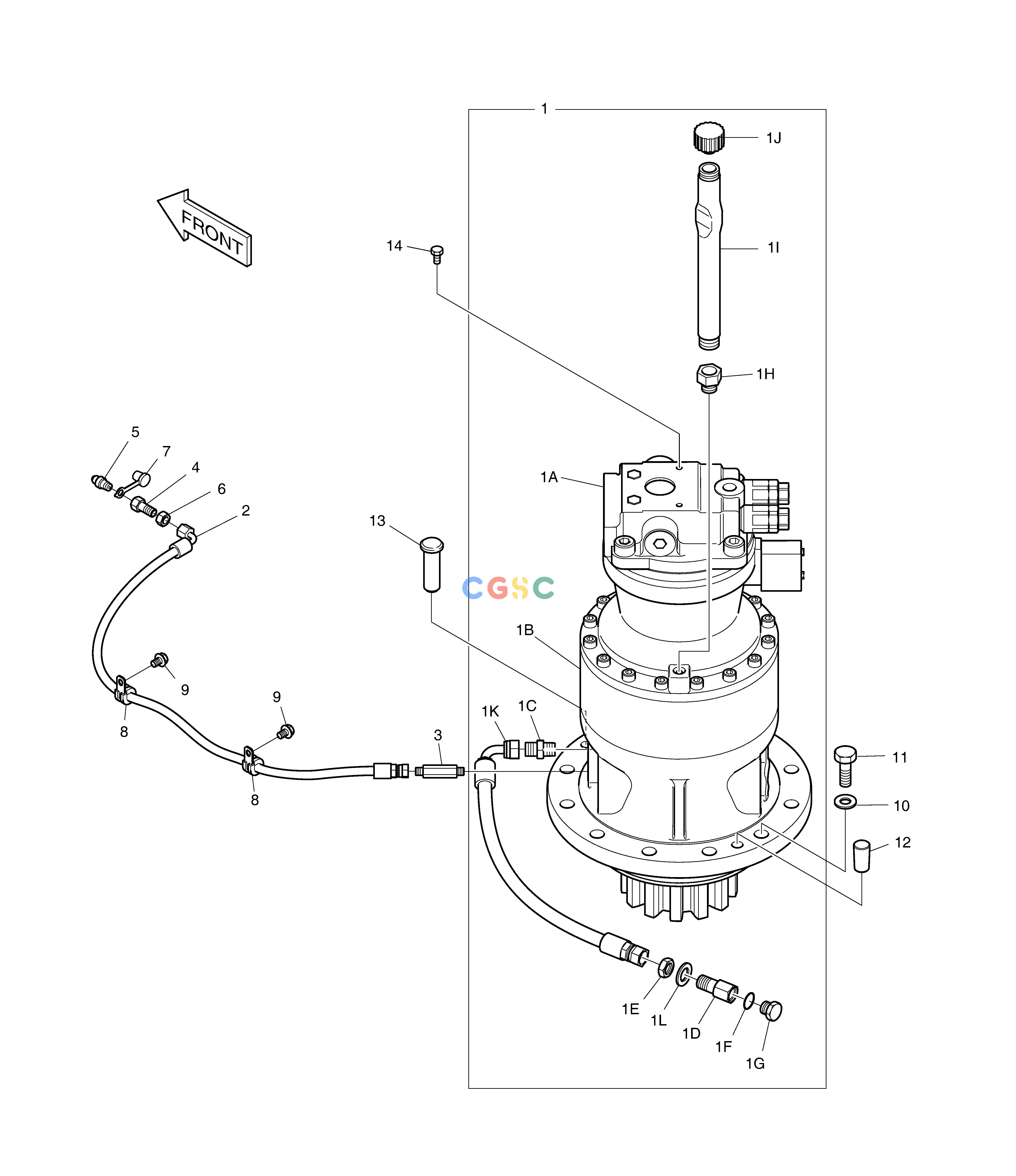 斗山零件查询SWING MOTOR DX220A / DX225LCA Doosan parts catalog online