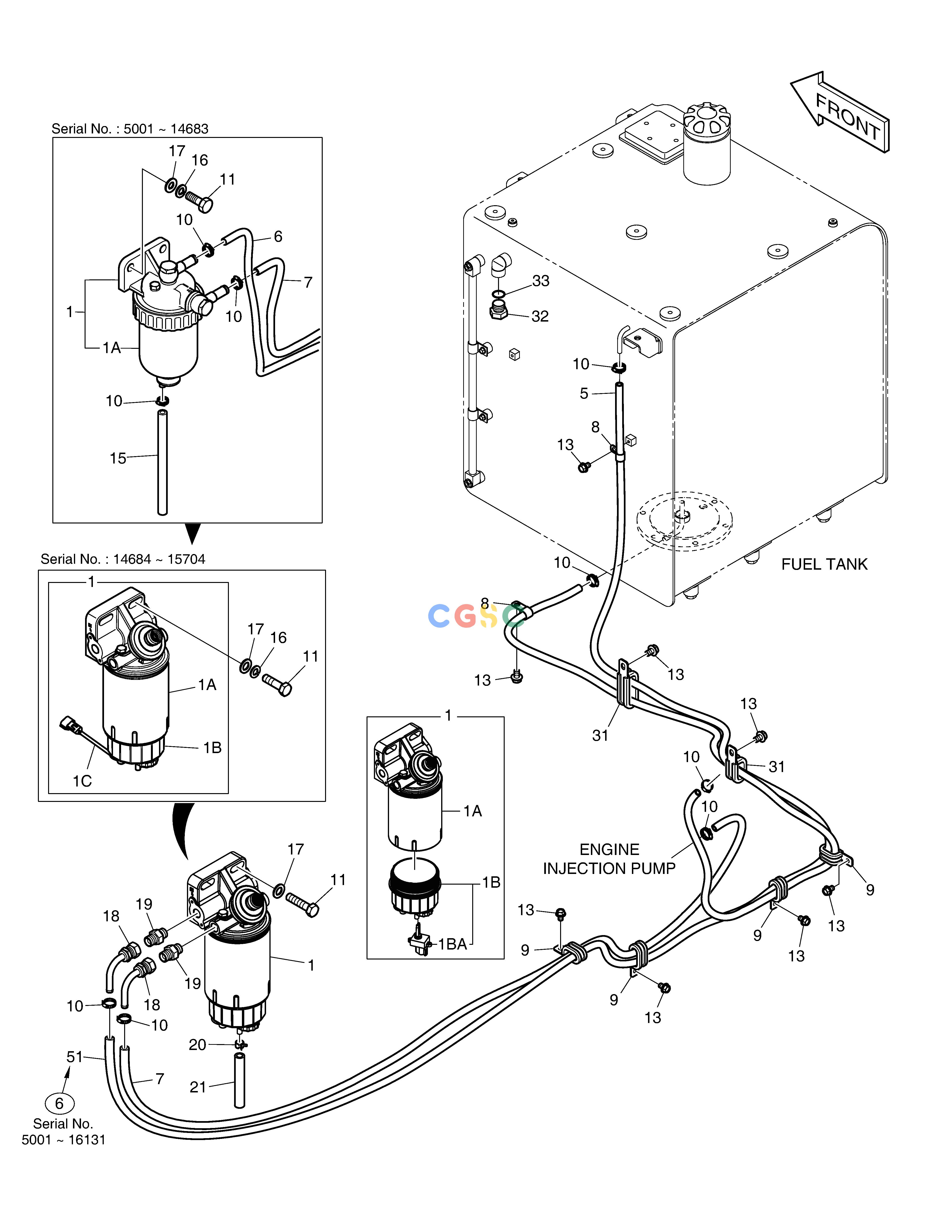 斗山零件查询FUEL PIPING DX220A / DX225LCA Doosan parts catalog online