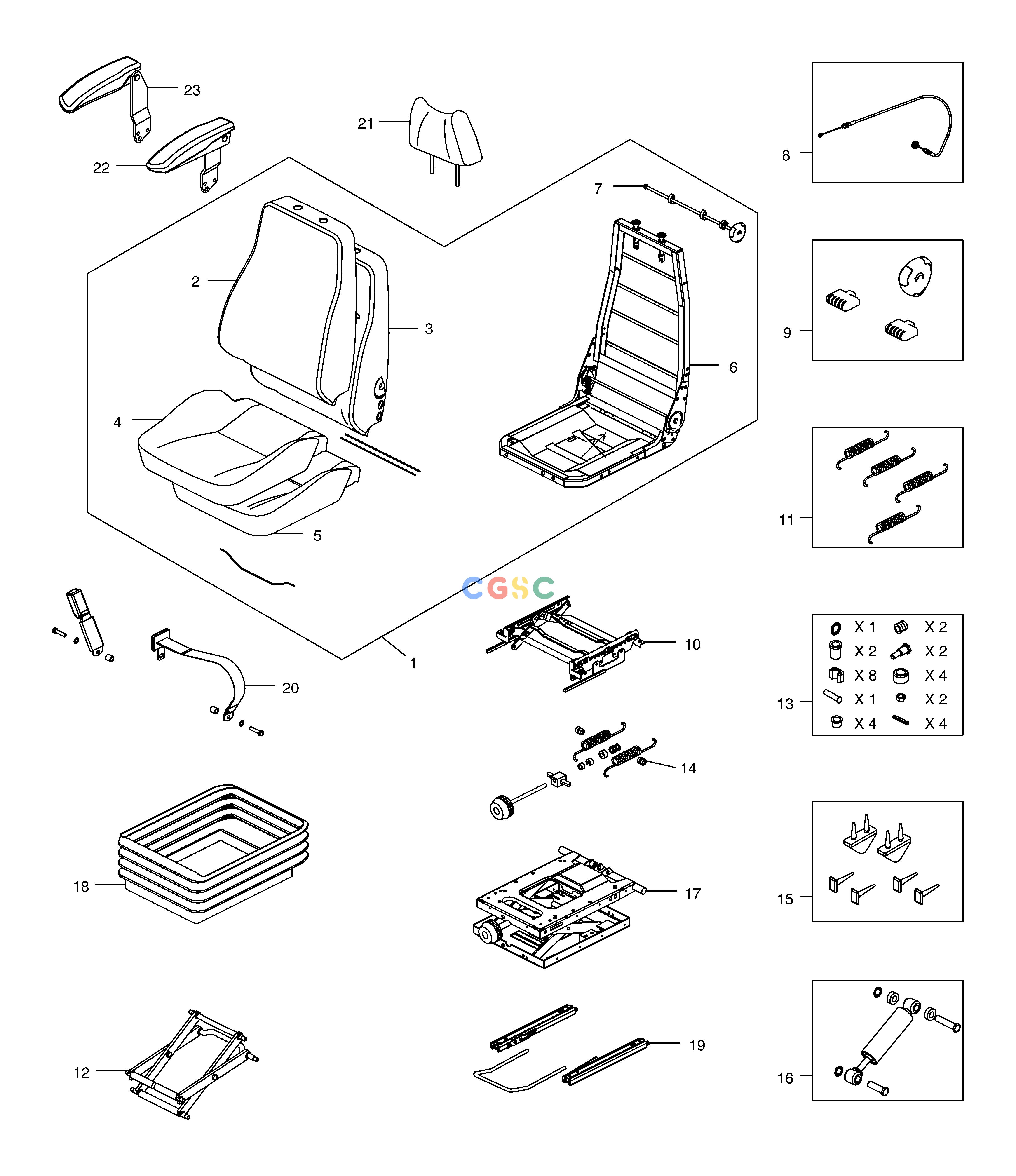 斗山零件查询SEAT DX220A / DX225LCA Doosan parts catalog online