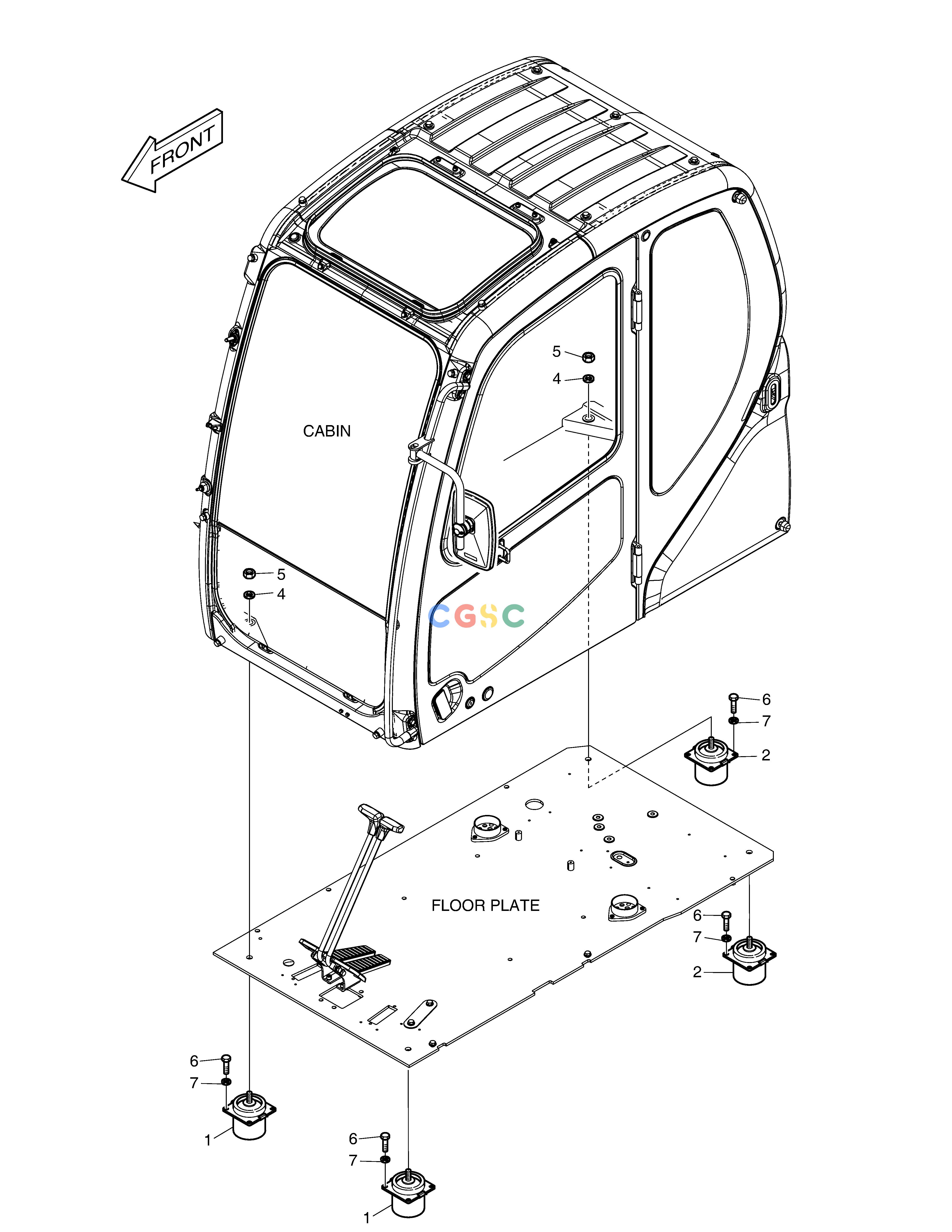 斗山零件查询CABIN MOUNTING DX220A / DX225LCA Doosan parts catalog online
