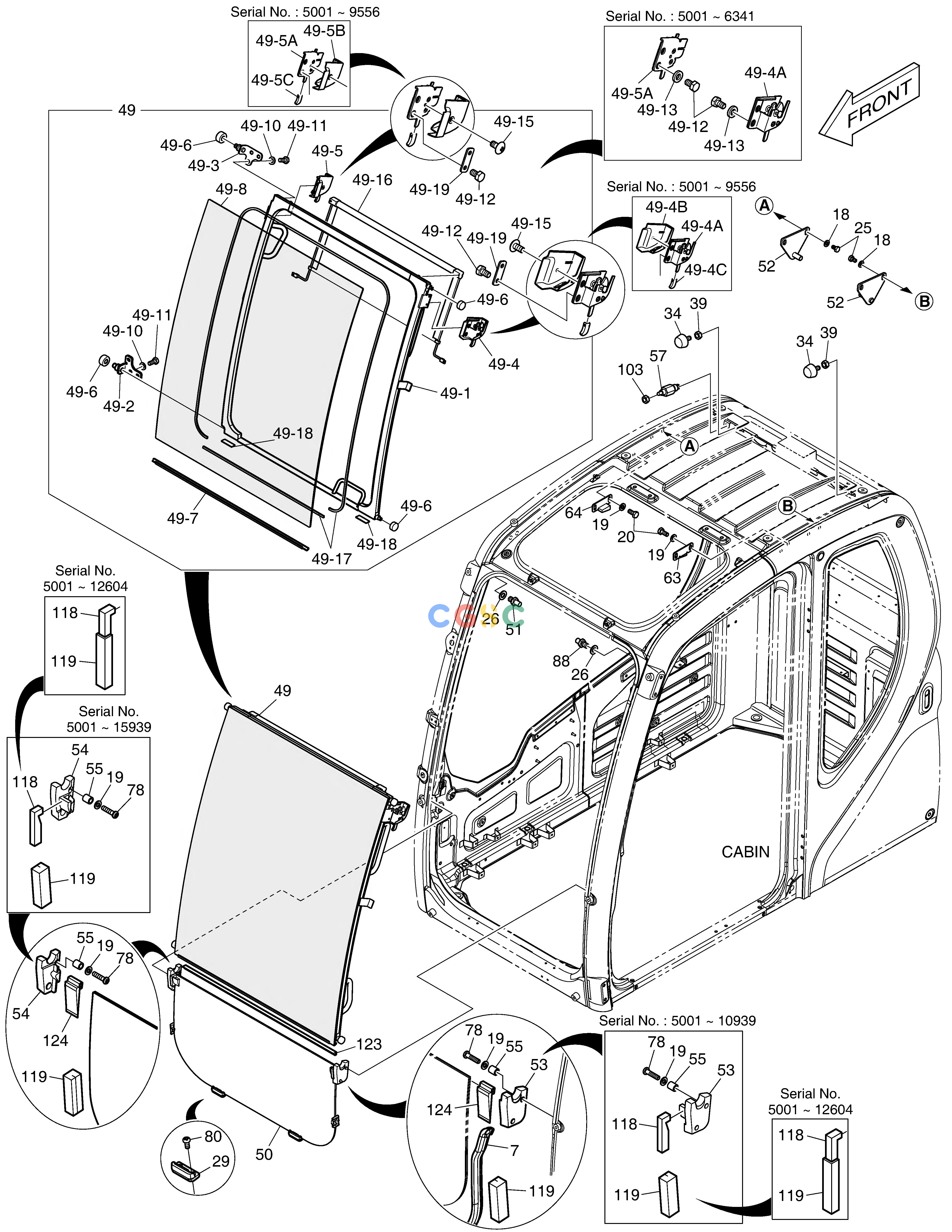 斗山零件查询CABIN(2) DX220A / DX225LCA Doosan parts catalog online