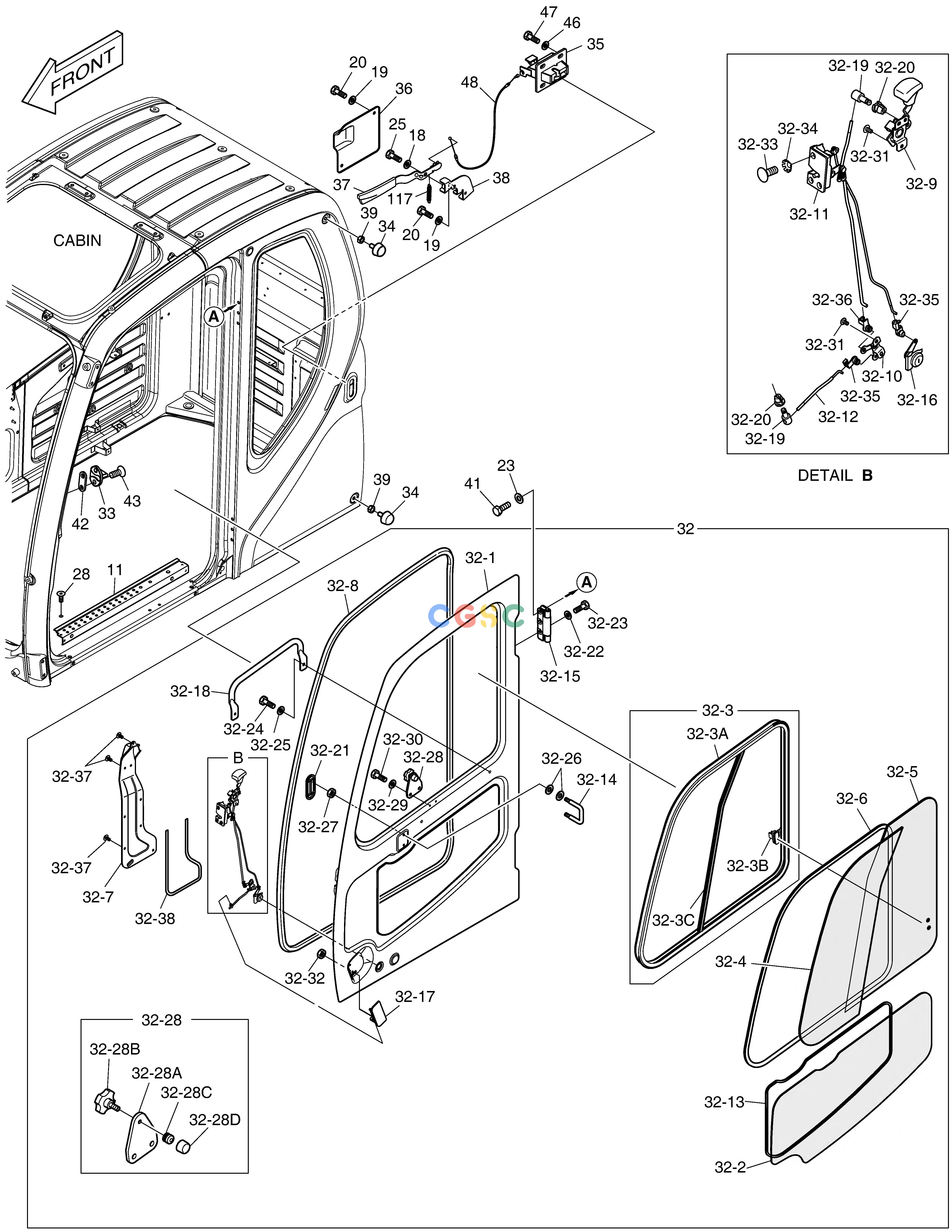 斗山零件查询CABIN(4) DX220A / DX225LCA Doosan parts catalog online