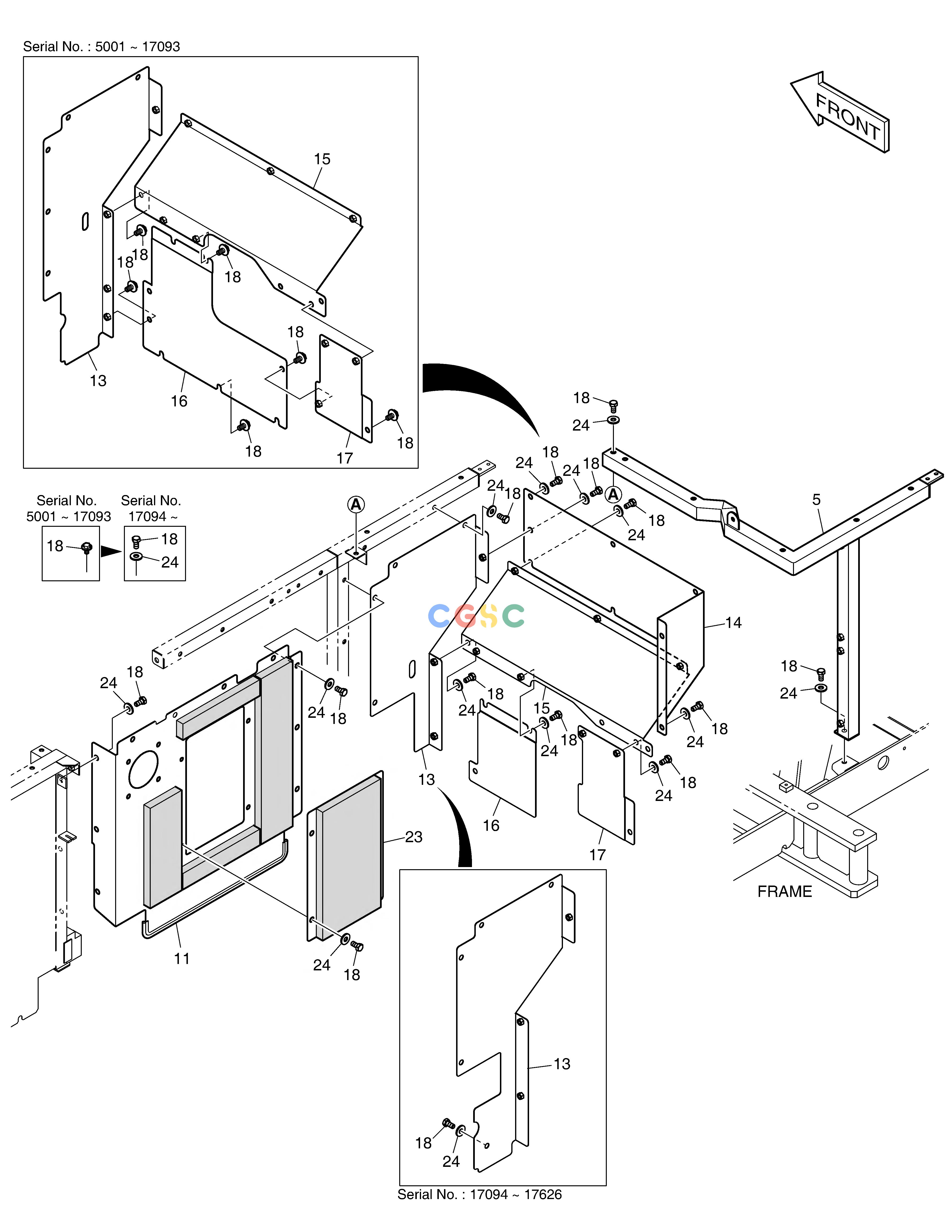 斗山零件查询BAFFLE DX220A / DX225LCA Doosan parts catalog online
