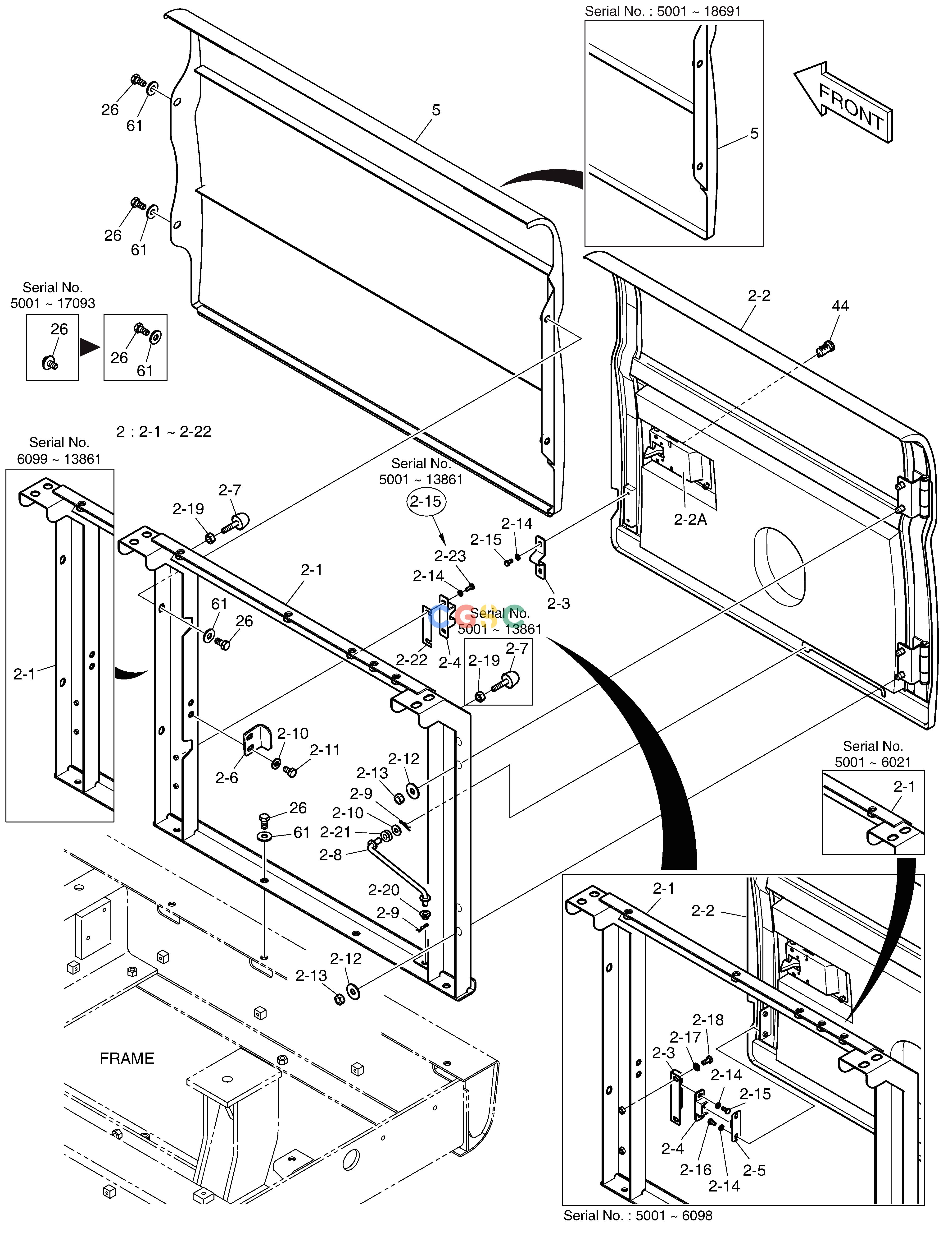 斗山零件查询SIDE DOOR - R.H DX220A / DX225LCA Doosan parts catalog online