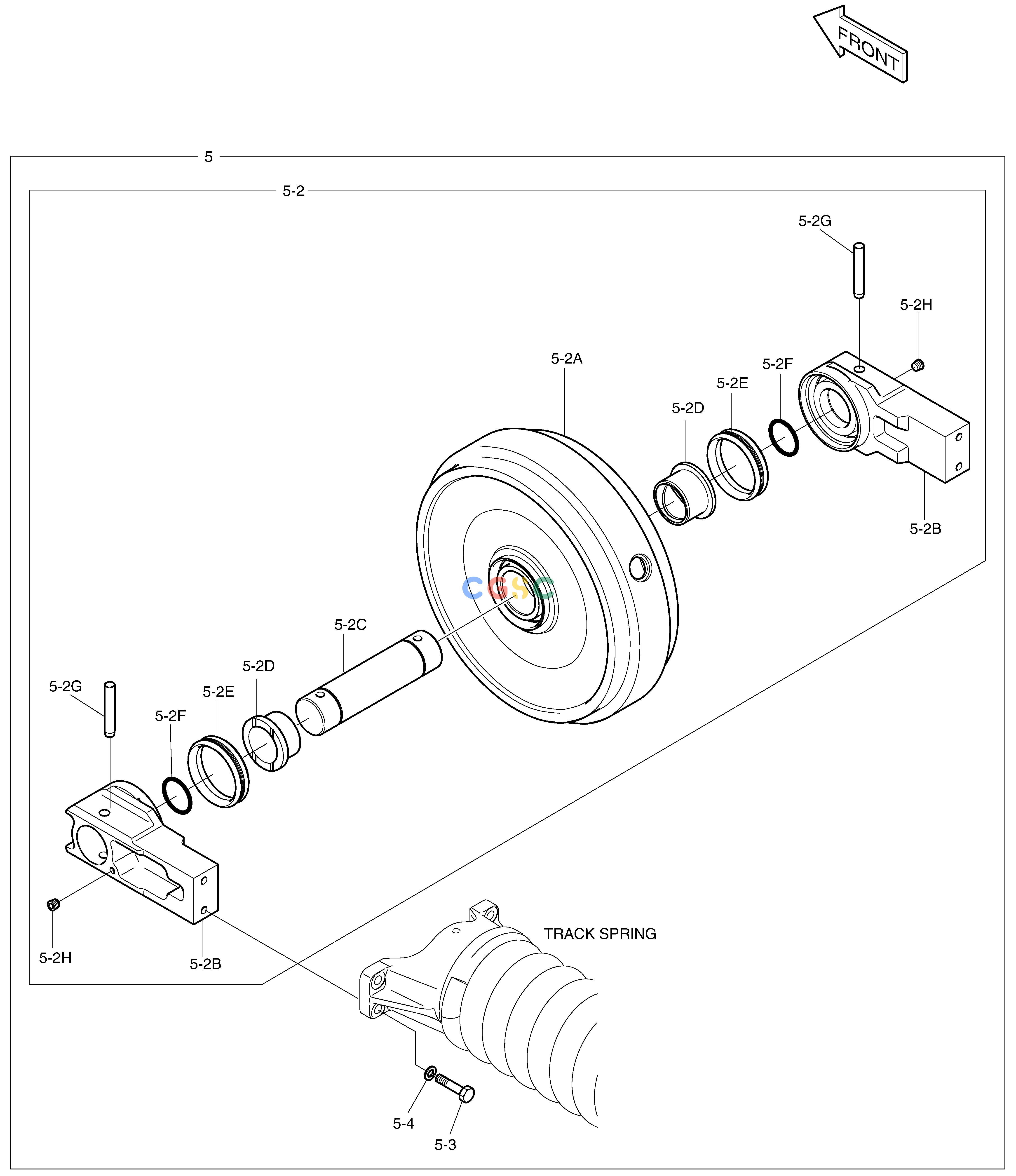 斗山零件查询IDLER(DX225LCA) DX220A / DX225LCA Doosan parts catalog online