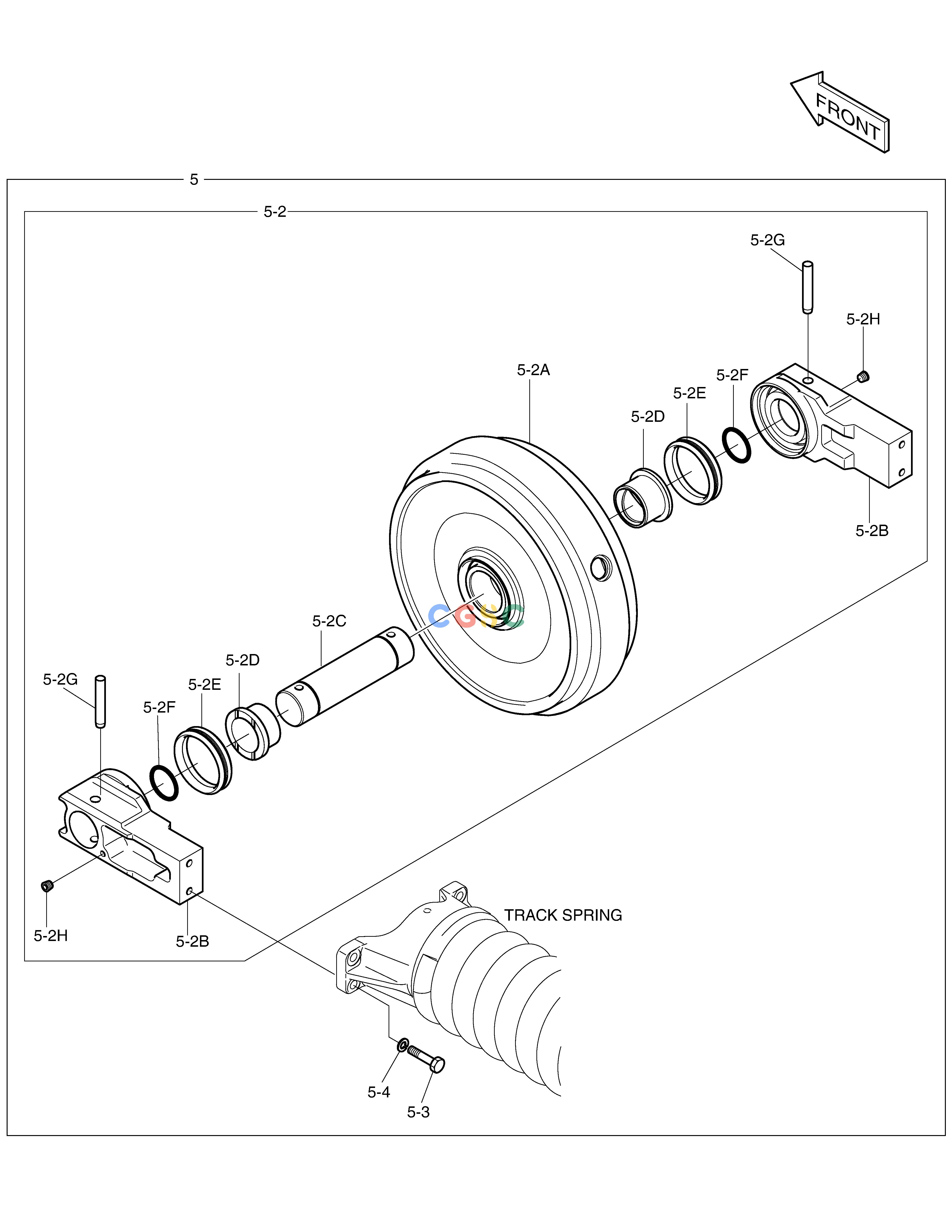斗山零件查询IDLER(DX220A) DX220A / DX225LCA Doosan parts catalog online