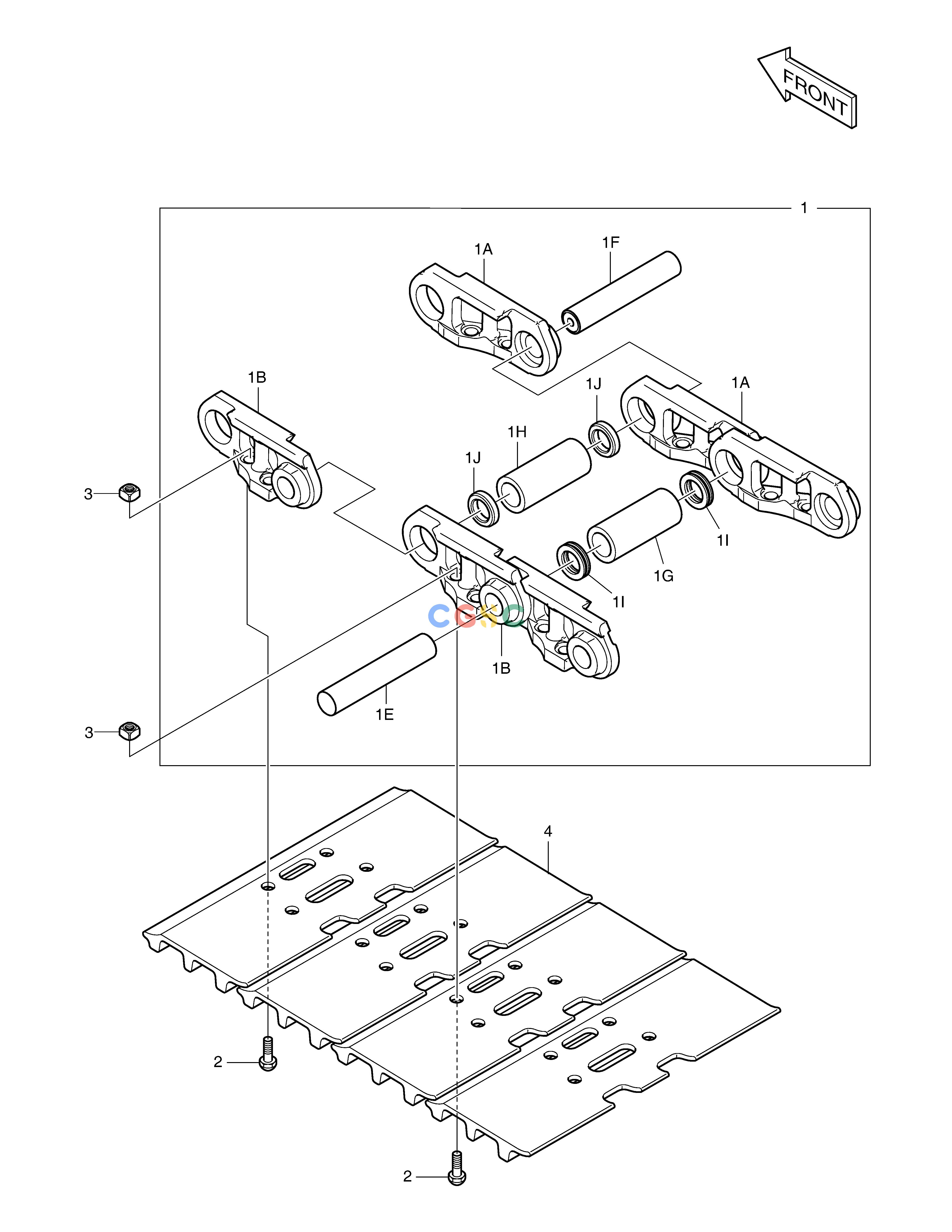 斗山零件查询TRACK SHOE ASS'Y - 600G(DX220A) DX220A / DX225LCA Doosan parts catalog online