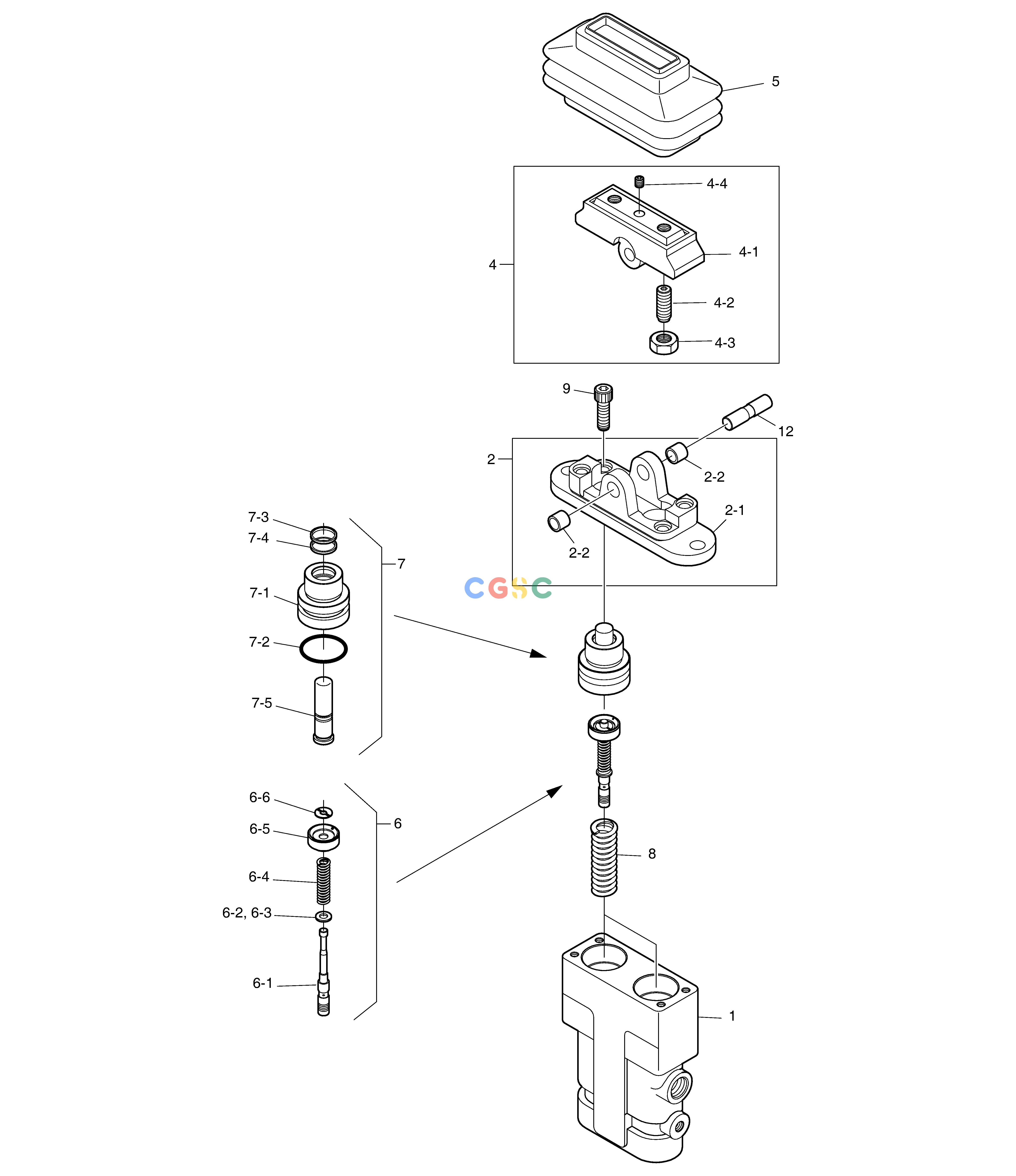 斗山零件查询PEDAL VALVE - TWO WAY DX220A / DX225LCA Doosan parts catalog online