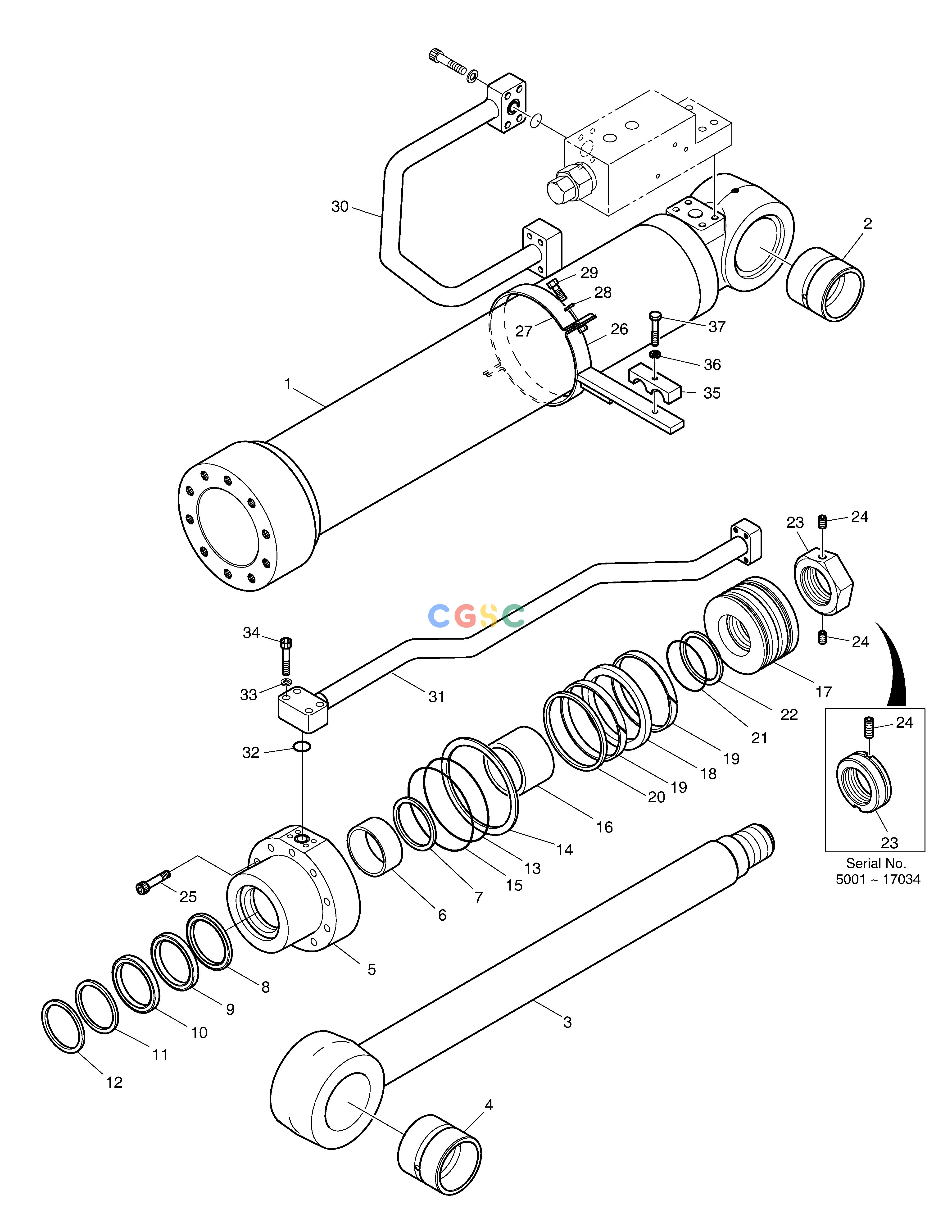 斗山零件查询BOOM CYLINDER - L.H (LOCK VALVE) DX220A / DX225LCA Doosan parts catalog online