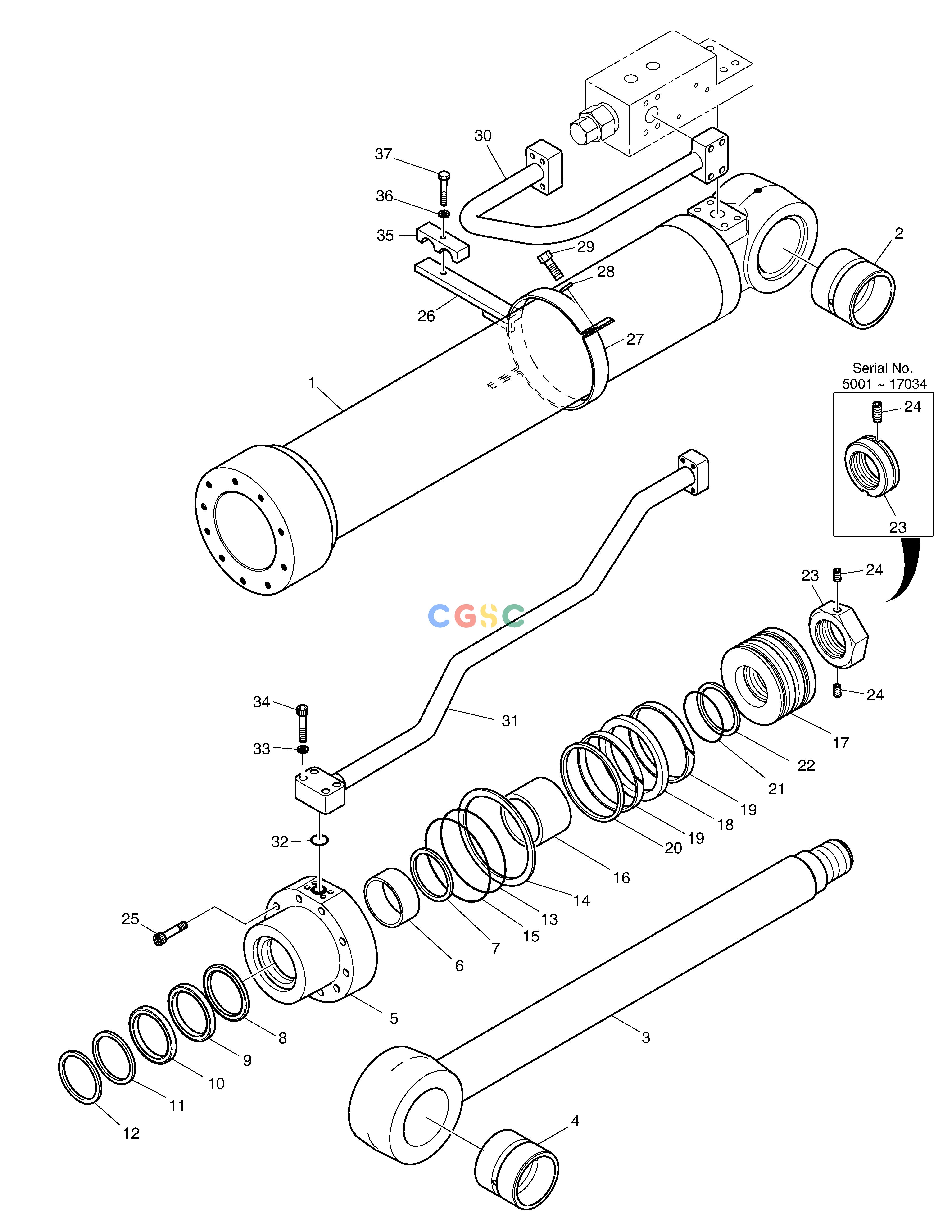 斗山零件查询BOOM CYLINDER - R.H (LOCK VALVE) DX220A / DX225LCA Doosan parts catalog online