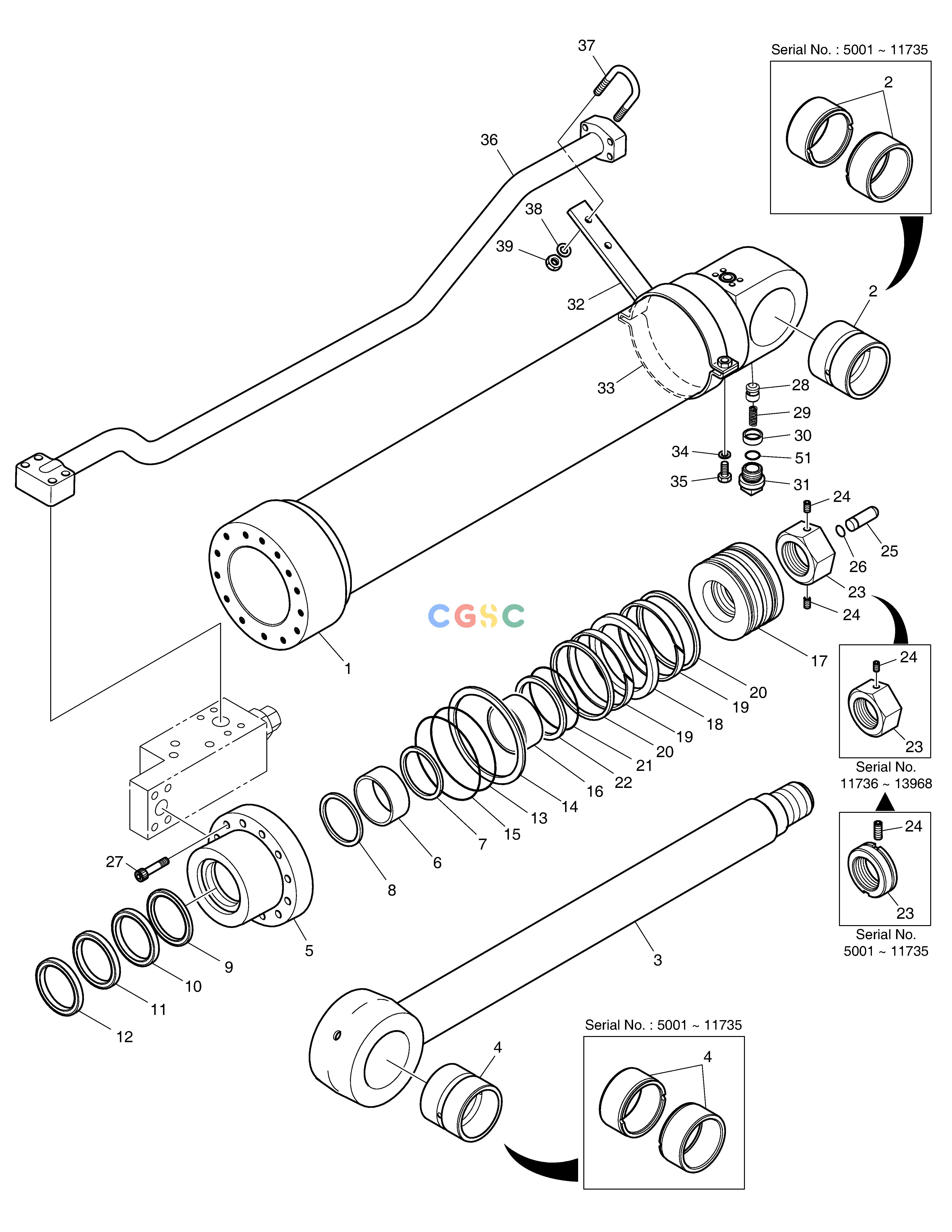 斗山零件查询ARM CYLINDER - LOCK VALVE DX220A / DX225LCA Doosan parts catalog online