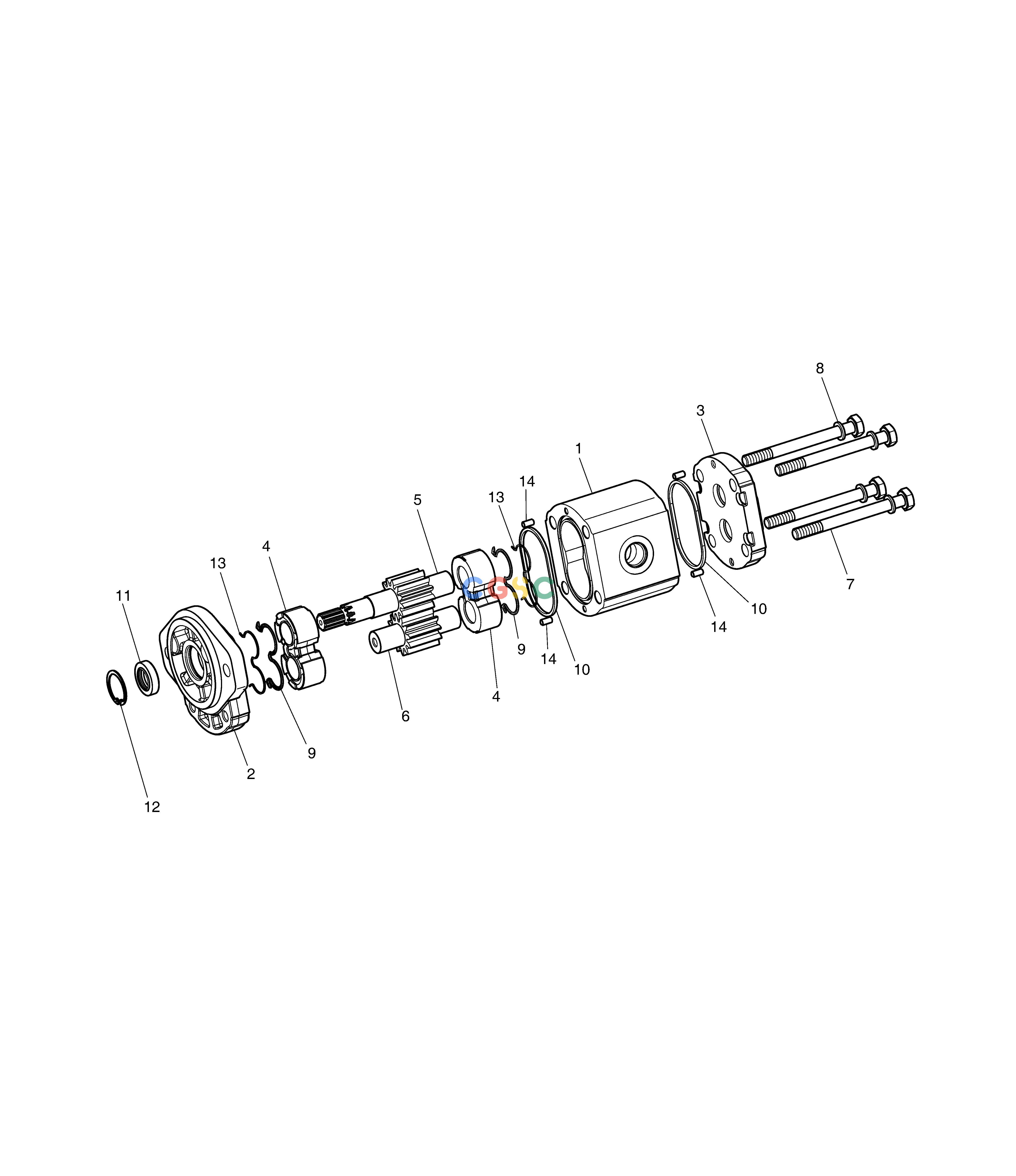 斗山零件查询GEAR PUMP-ROTATION DX220A / DX225LCA Doosan parts catalog online