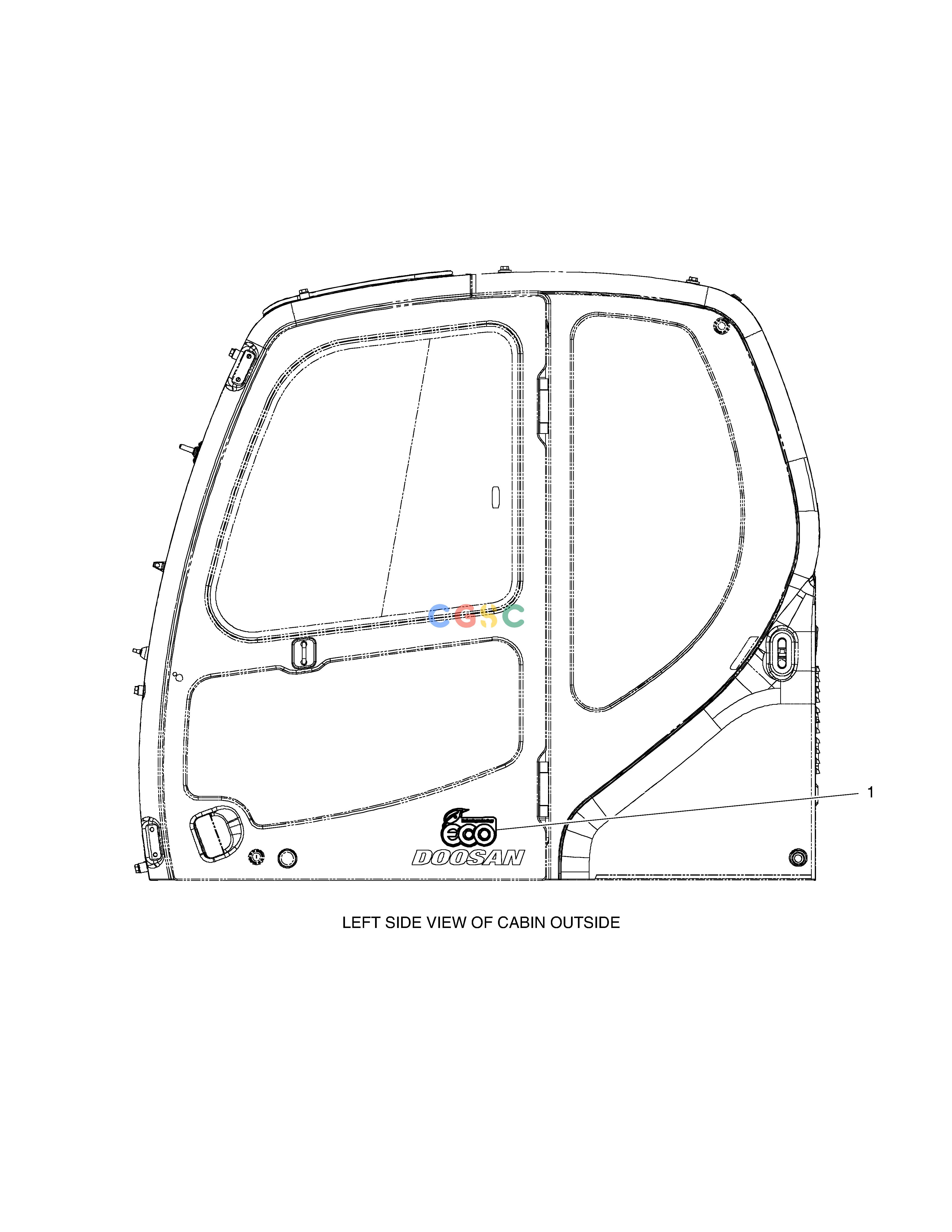 斗山零件查询DECAL - ECO DX220A / DX225LCA Doosan parts catalog online