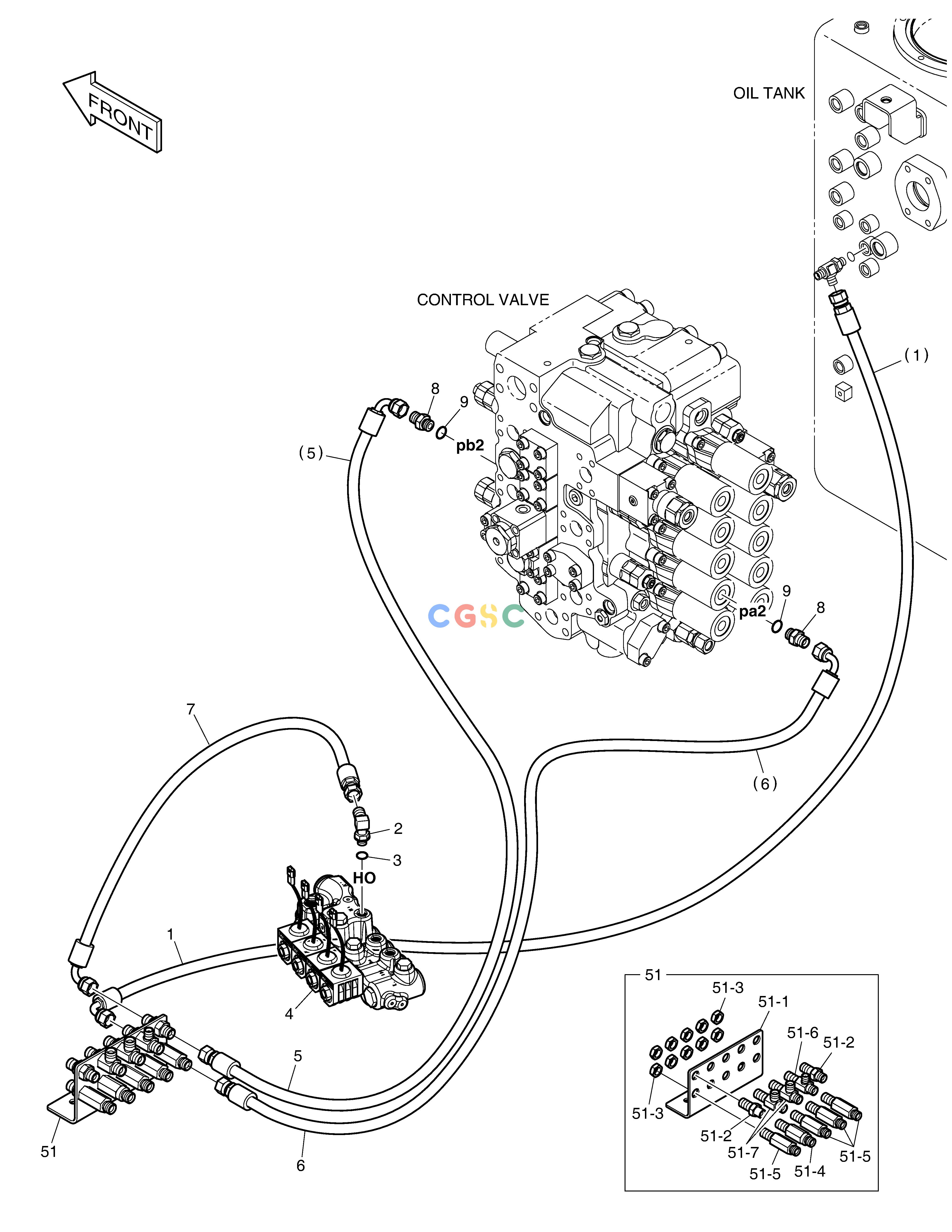 斗山零件查询PILOT PIPING - ONE WAY DX220A / DX225LCA Doosan parts catalog online