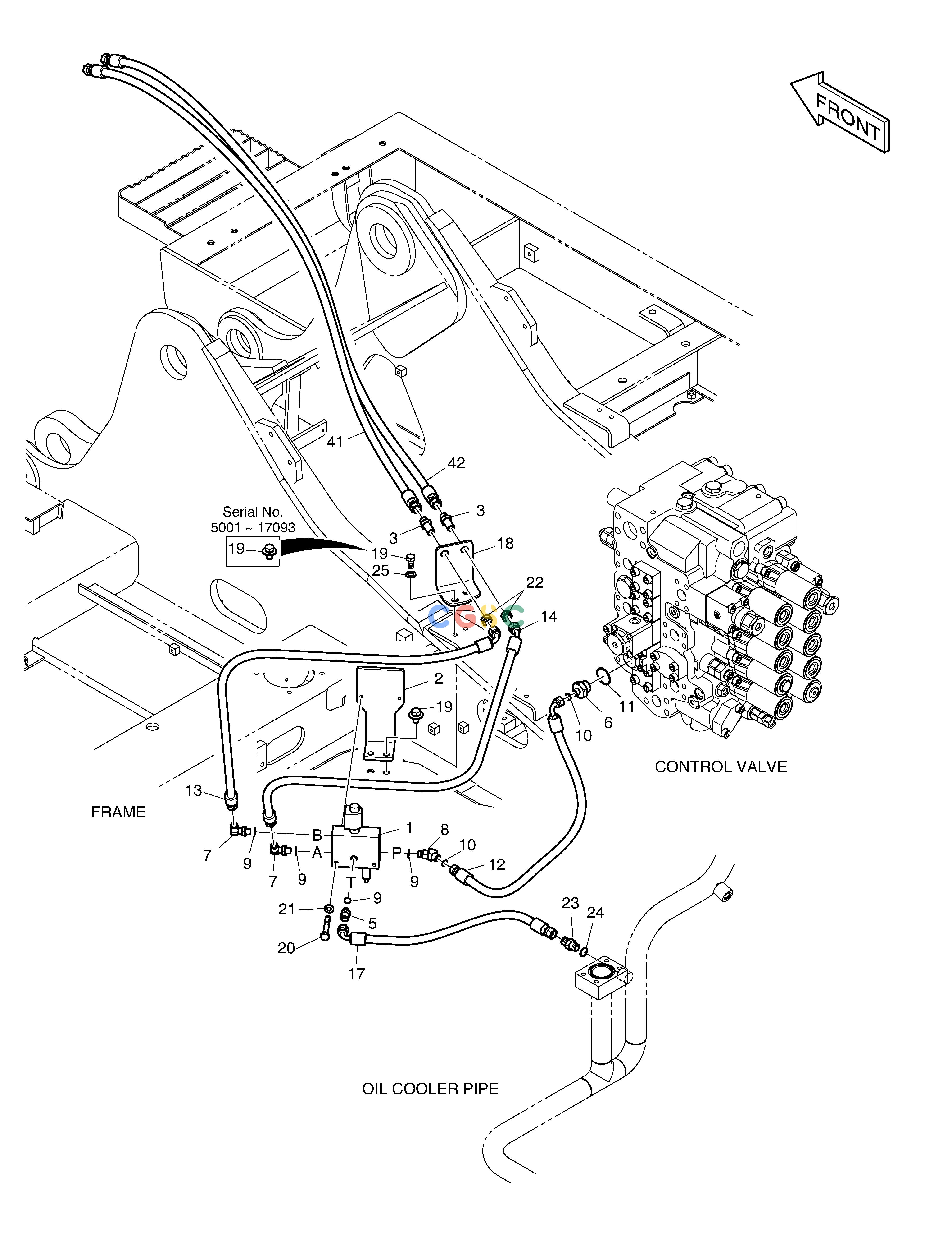 斗山零件查询MAIN PIPING - QUICK FIT DX220A / DX225LCA Doosan parts catalog online
