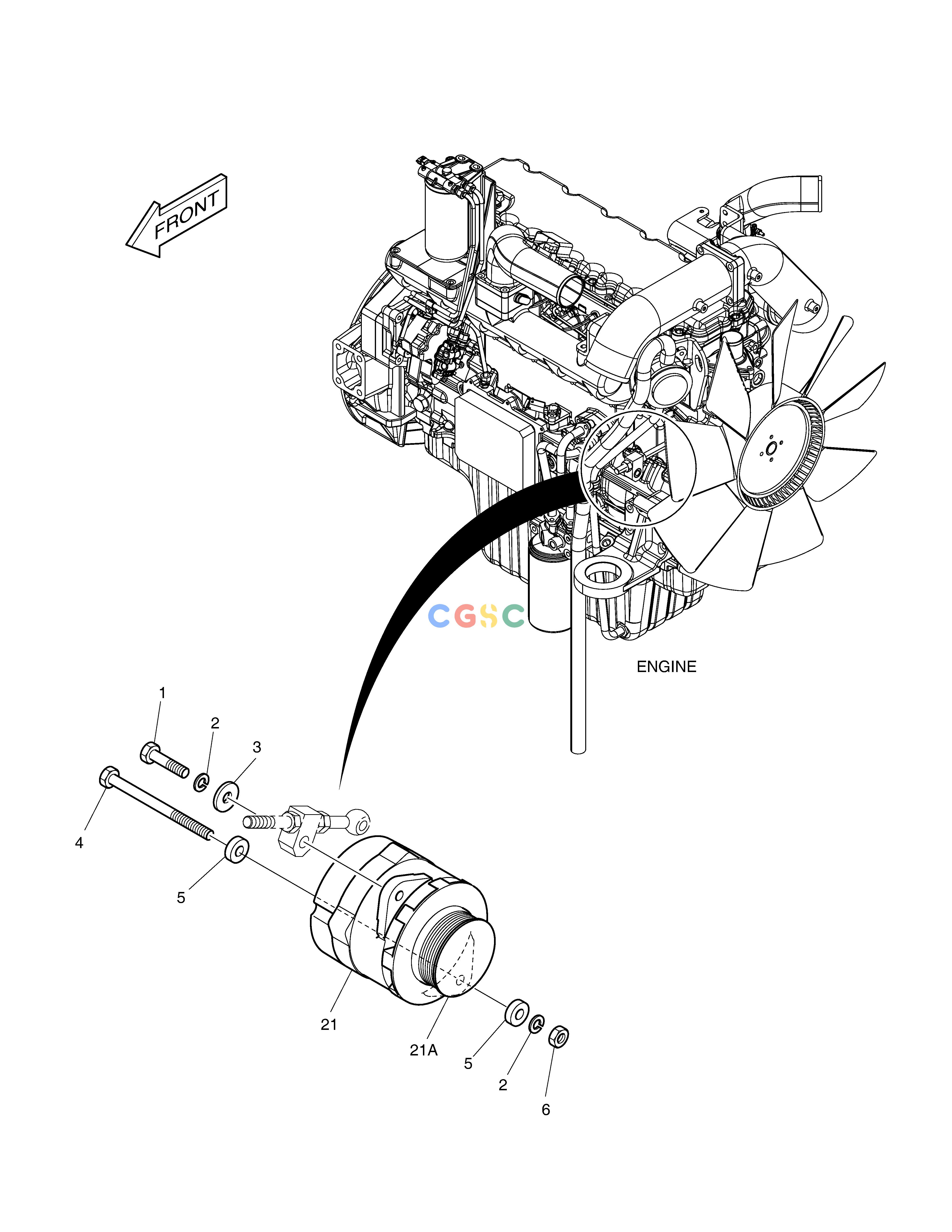 斗山零件查询ALTERNATOR - 80A DX220A / DX225LCA Doosan parts catalog online