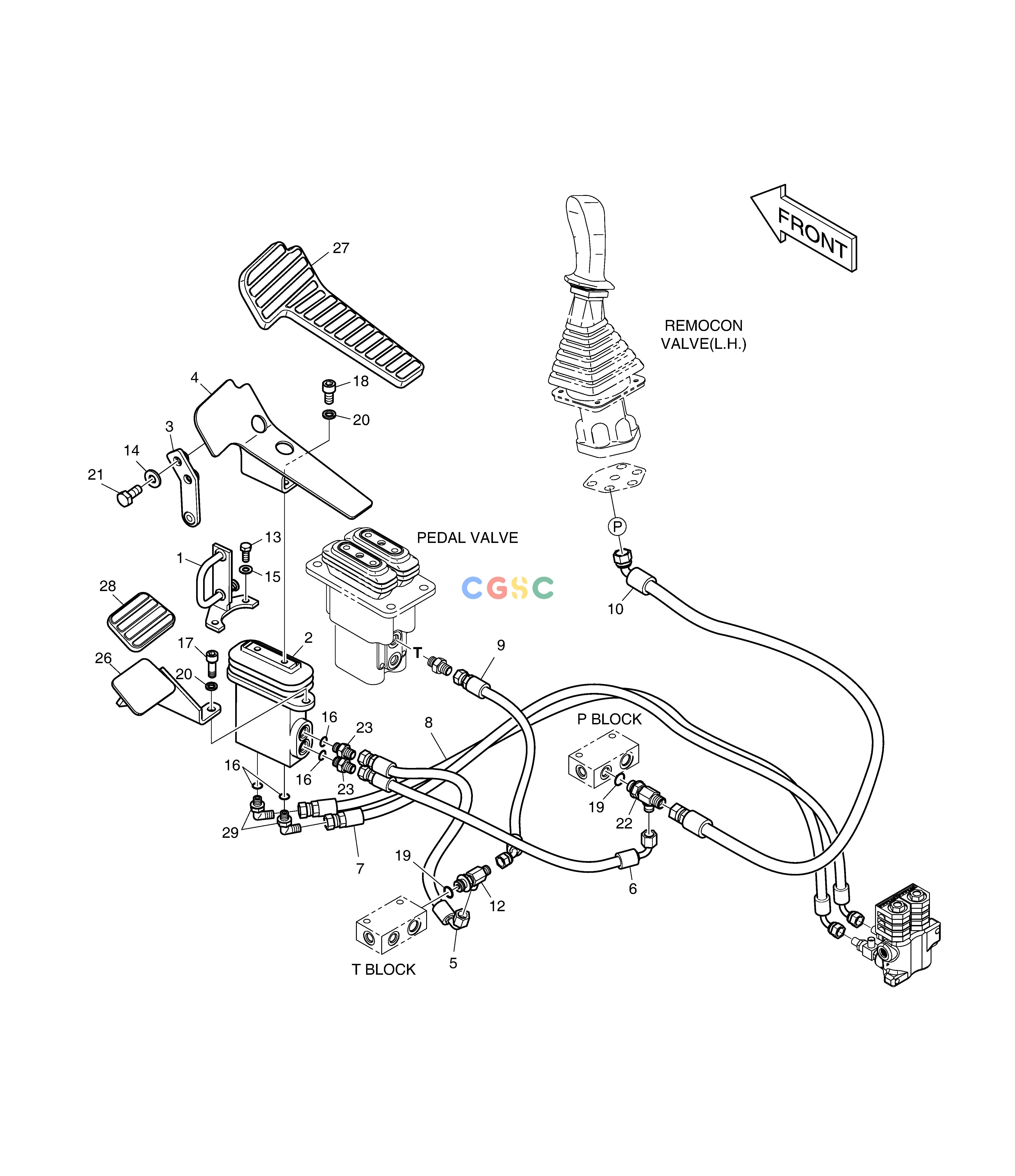 斗山零件查询PILOT PIPING(2) - ROTATING DX220A / DX225LCA Doosan parts catalog online