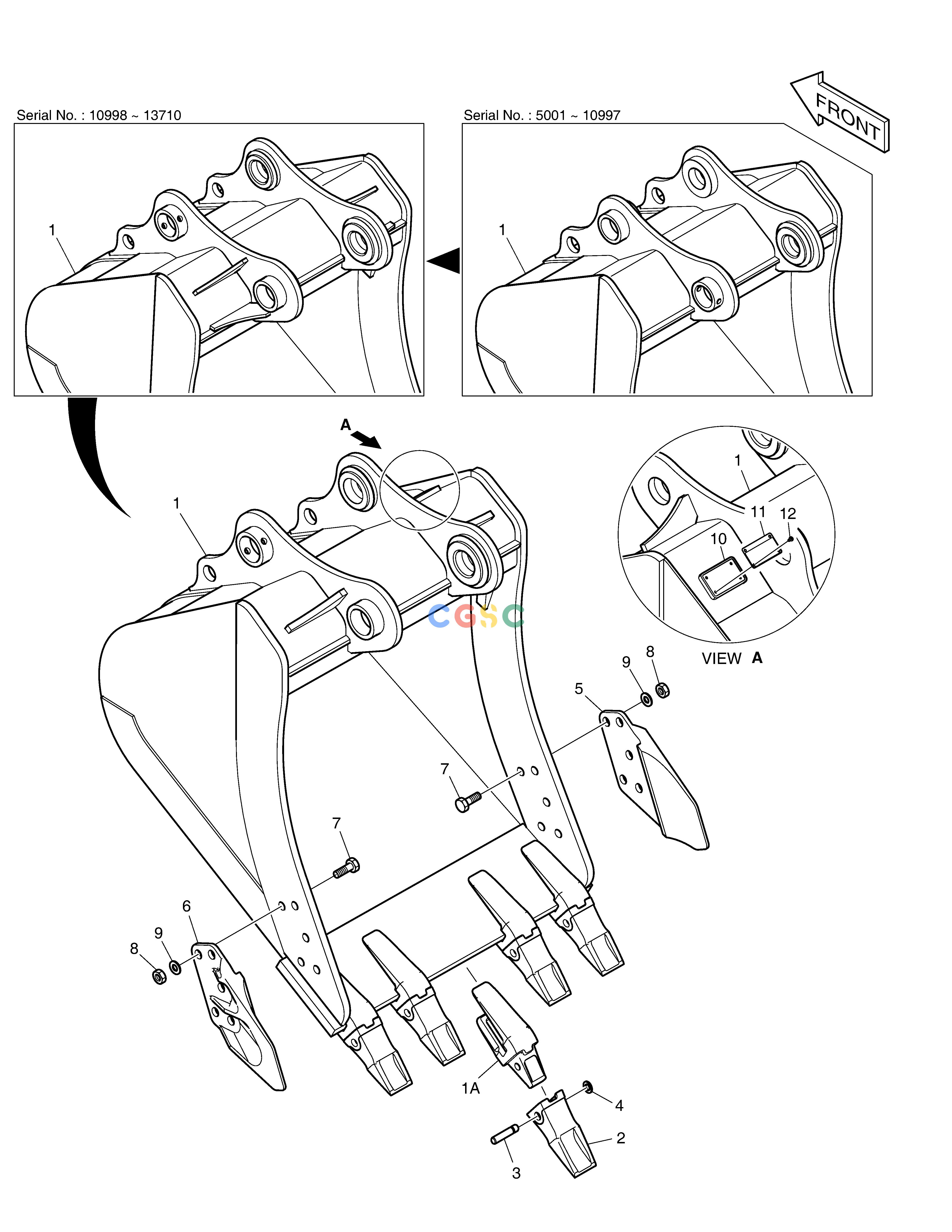 斗山零件查询BUCKET ASS'Y - 0.81m³ DX220A / DX225LCA Doosan parts catalog online