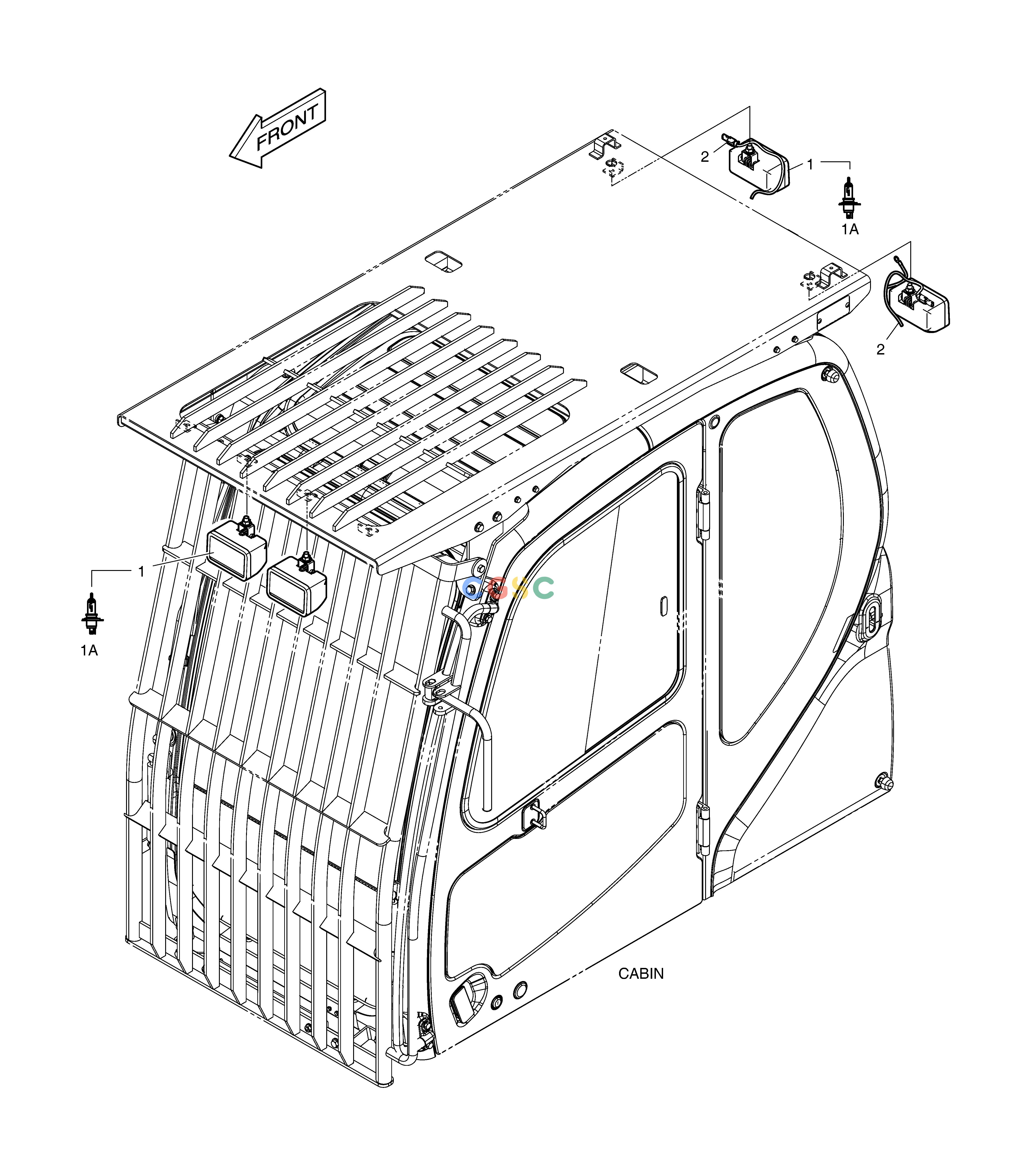 斗山零件查询WORKING LAMP(4-LAMP) DX220A / DX225LCA Doosan parts catalog online