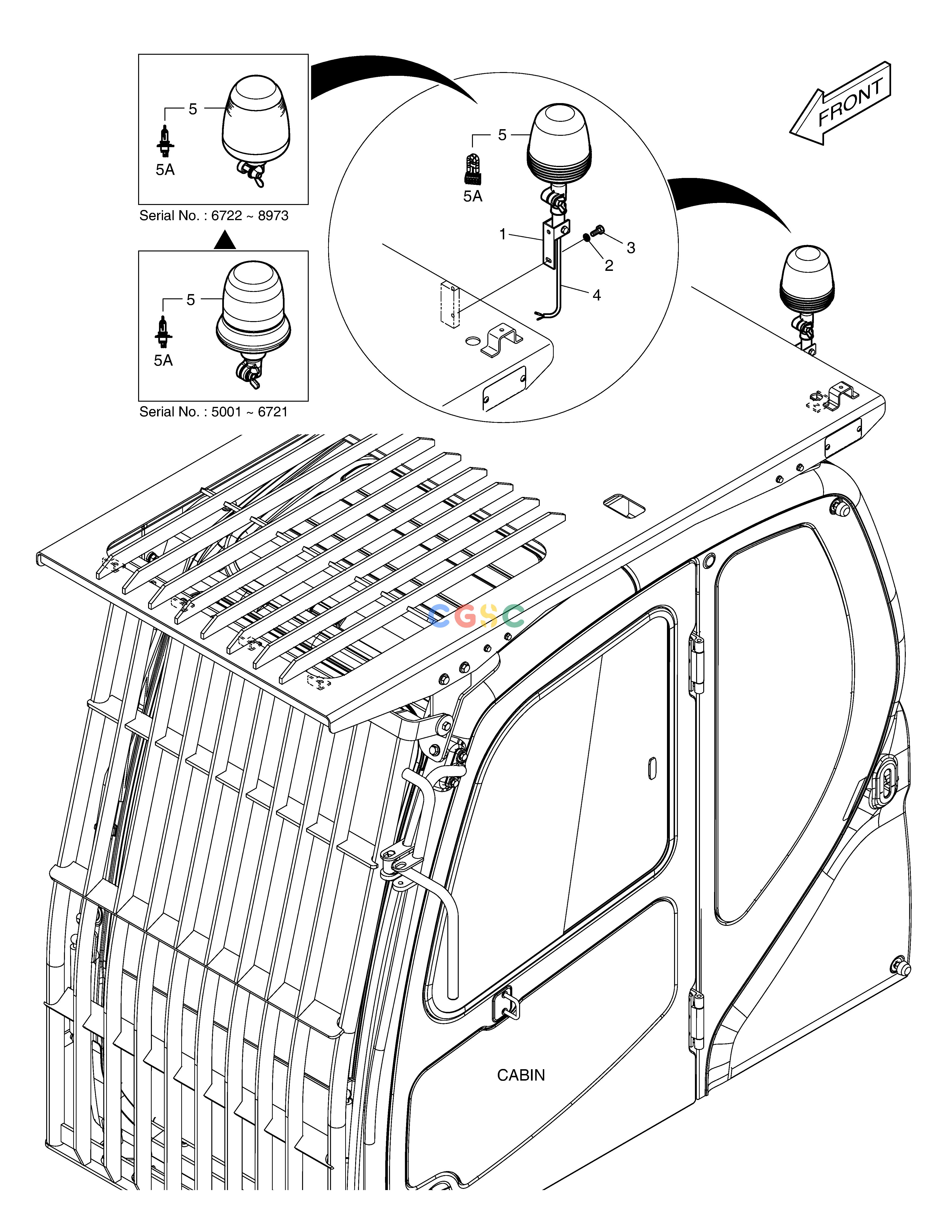 斗山零件查询ROTATING BEACON-WITH FOGS DX220A / DX225LCA Doosan parts catalog online