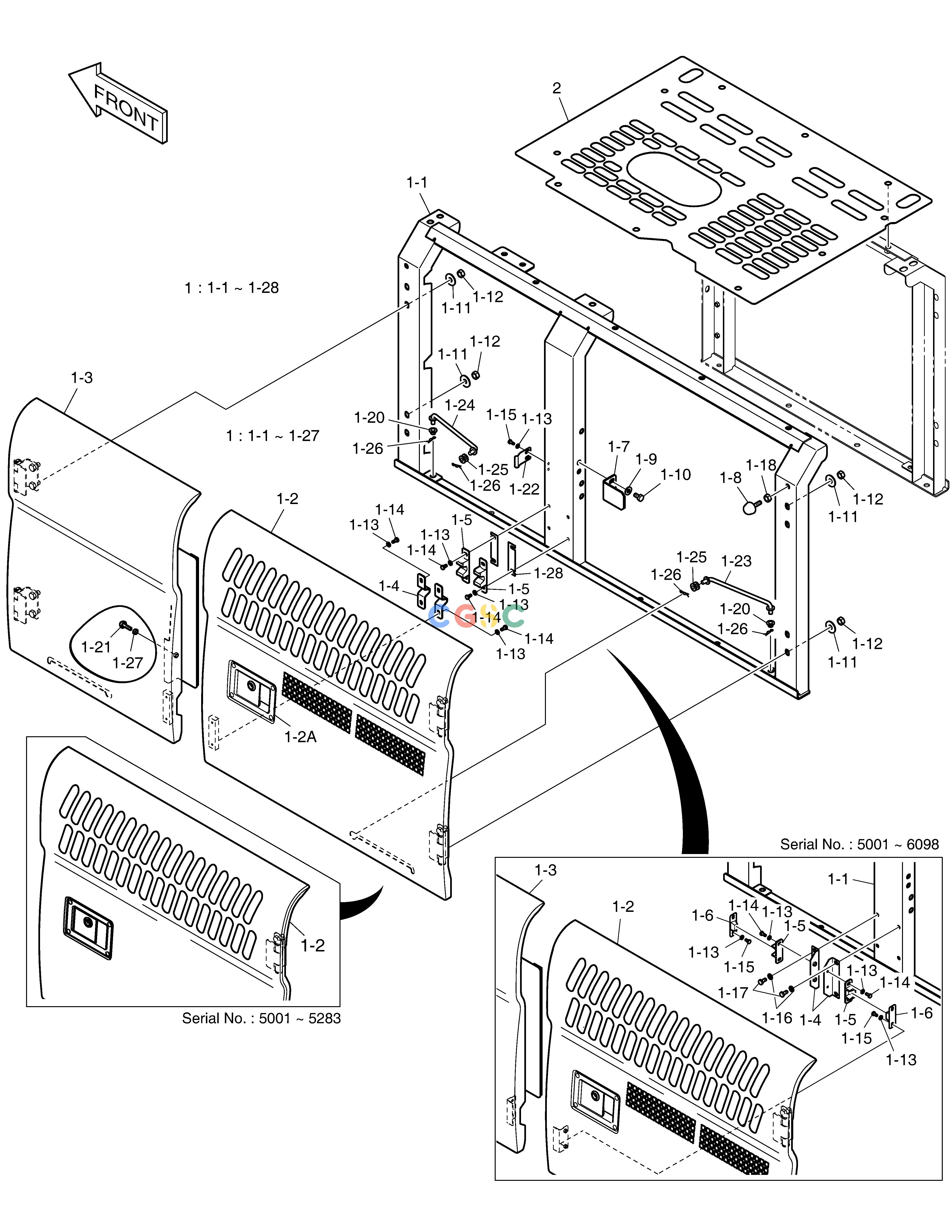 斗山零件查询SIDE DOOR - L.H (TROPICAL) DX220A / DX225LCA Doosan parts catalog online