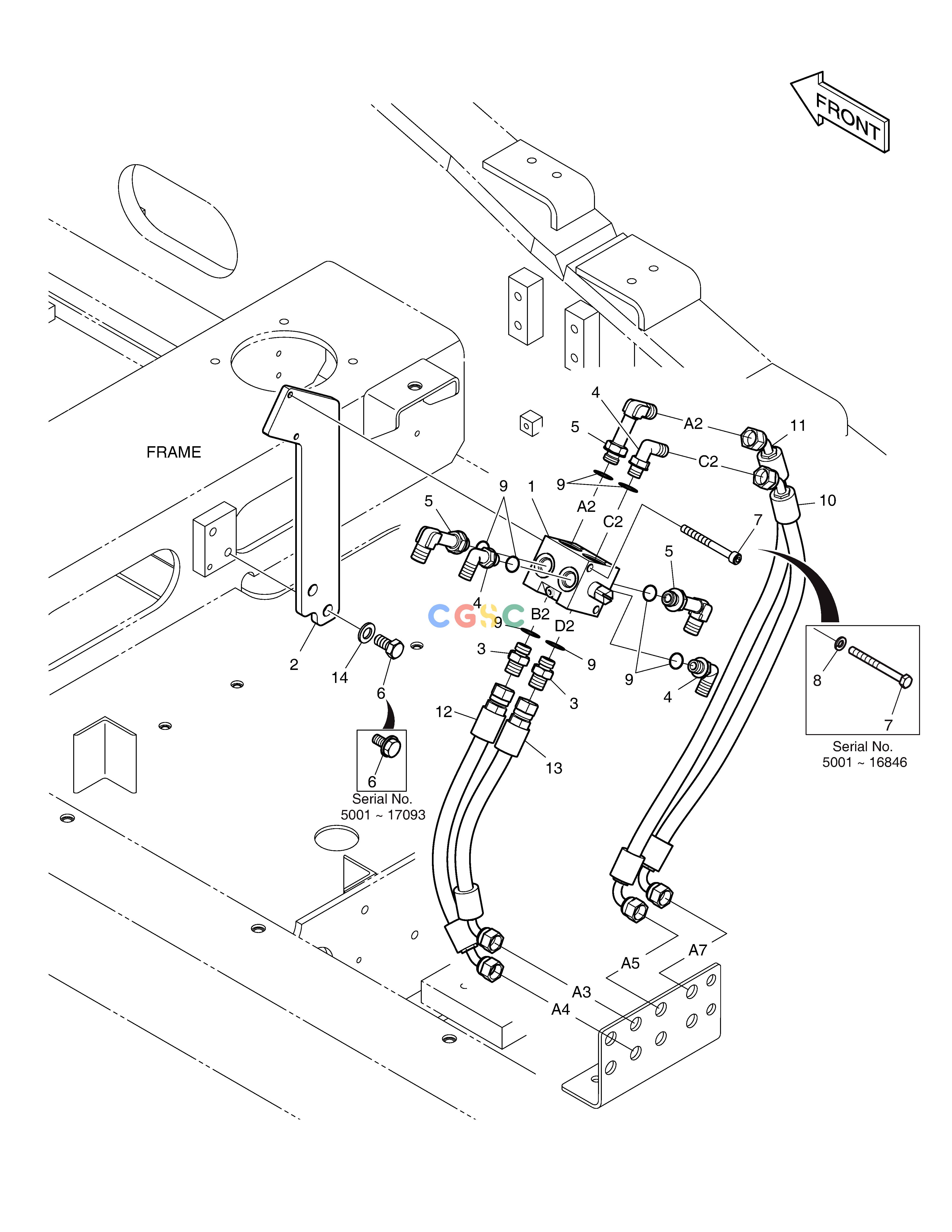 斗山零件查询PATTERN CHANGE PIPING(1) DX220A / DX225LCA Doosan parts catalog online