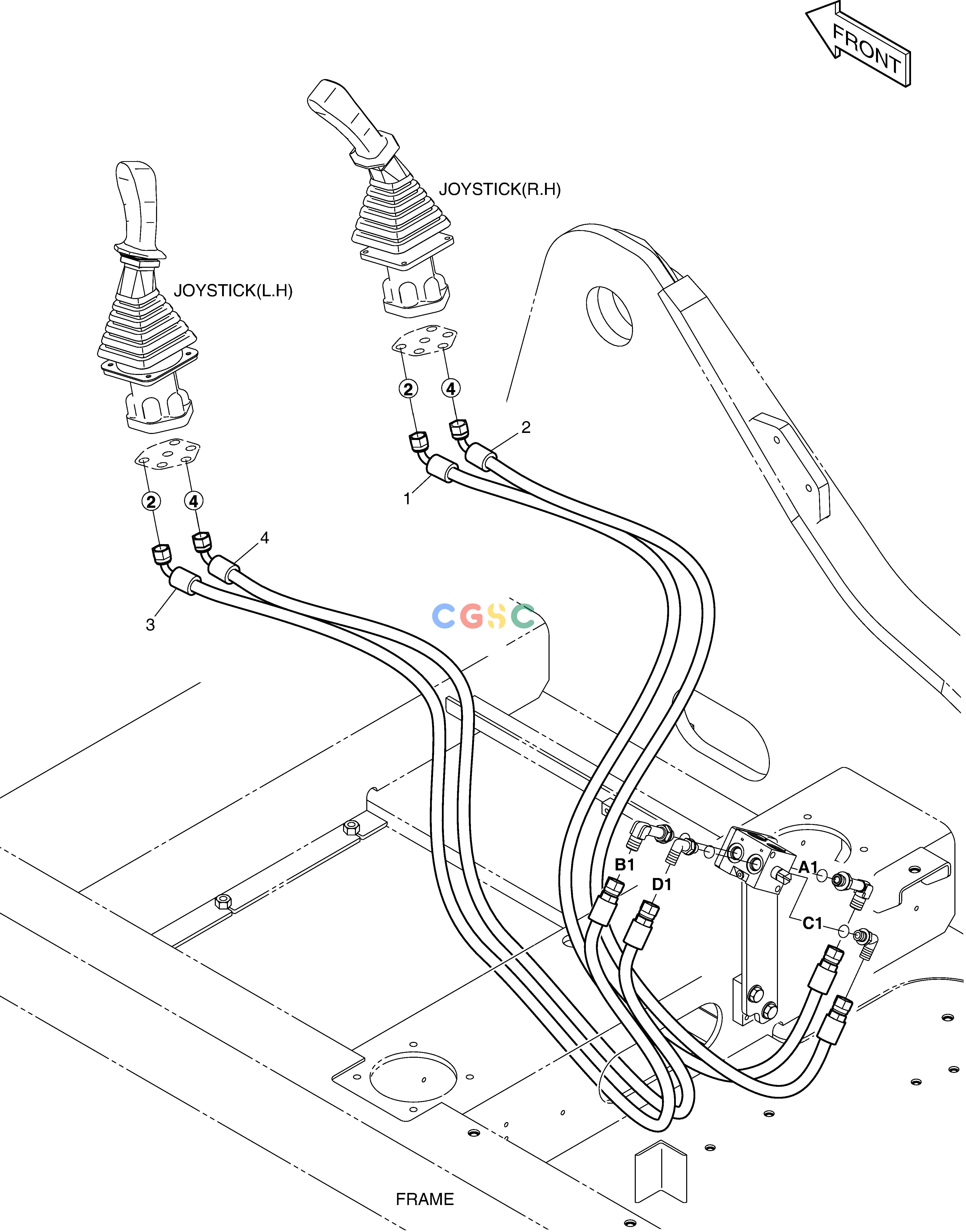 斗山零件查询PATTERN CHANGE PIPING(2) DX220A / DX225LCA Doosan parts catalog online