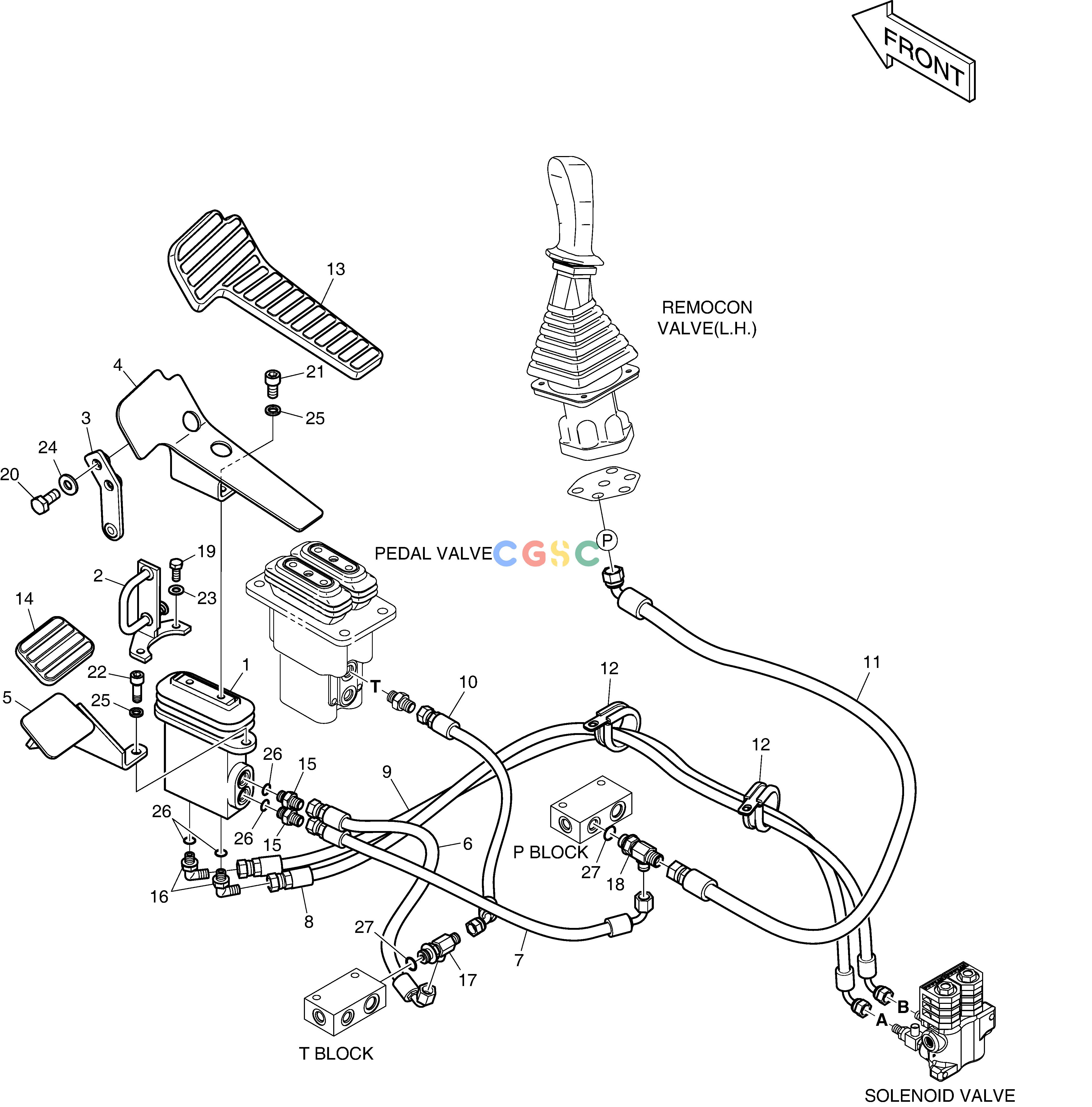 斗山零件查询PILOT PIPING - ROTATING(ROPS) DX220A / DX225LCA Doosan parts catalog online