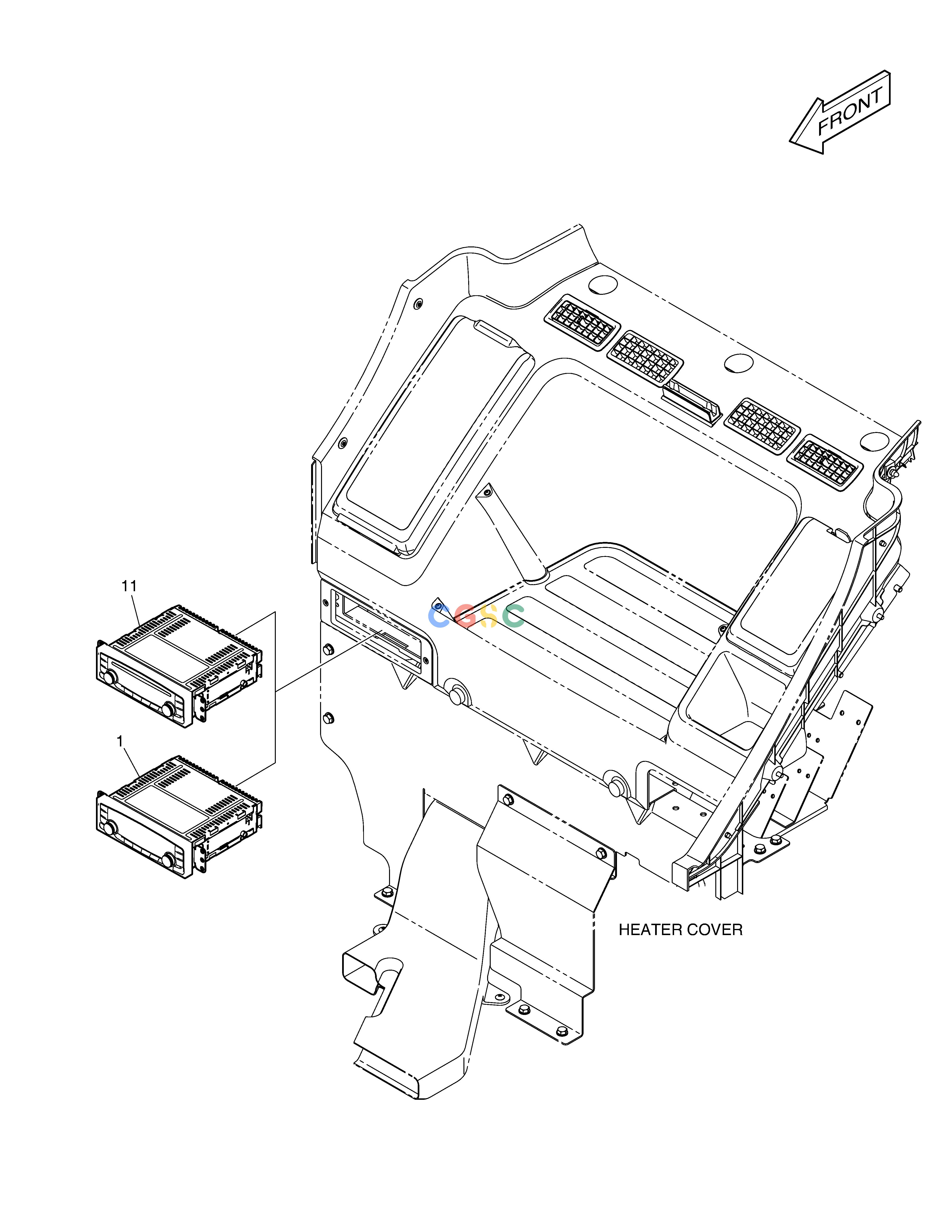 斗山零件查询AUDIO - ROPS DX220A / DX225LCA Doosan parts catalog online