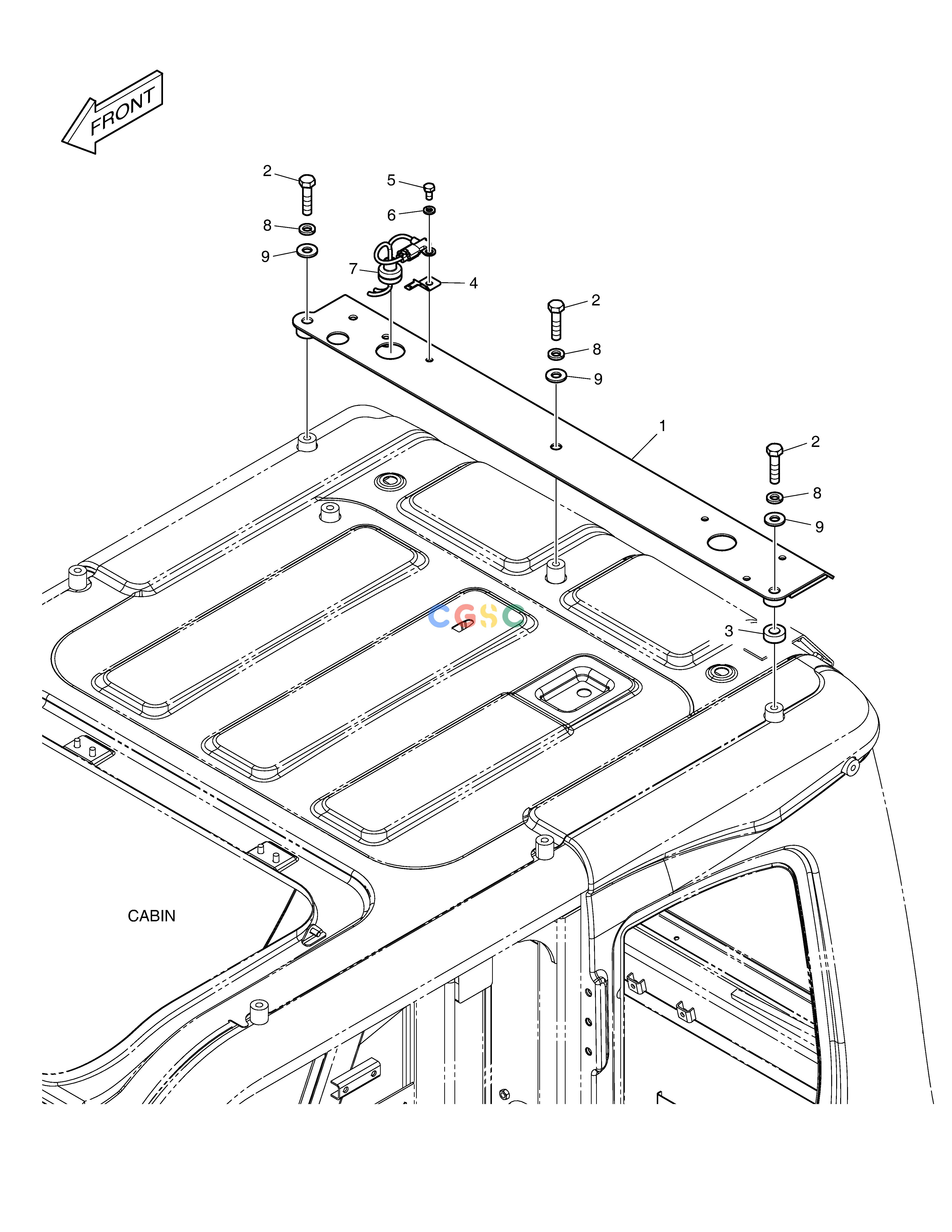 斗山零件查询TELESCOPIC BEACON - ROPS DX220A / DX225LCA Doosan parts catalog online