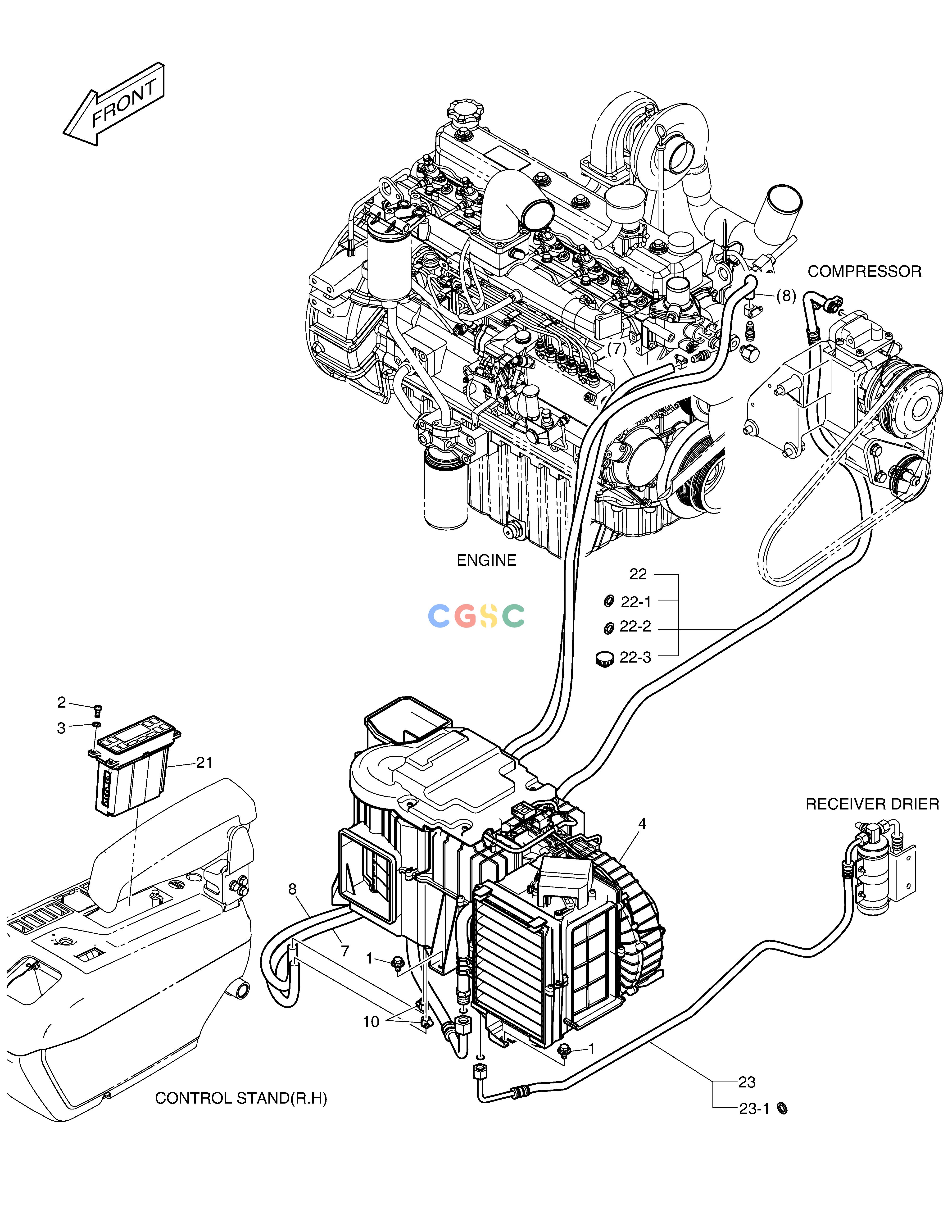 斗山零件查询VENTILATION - ROPS DX220A / DX225LCA Doosan parts catalog online
