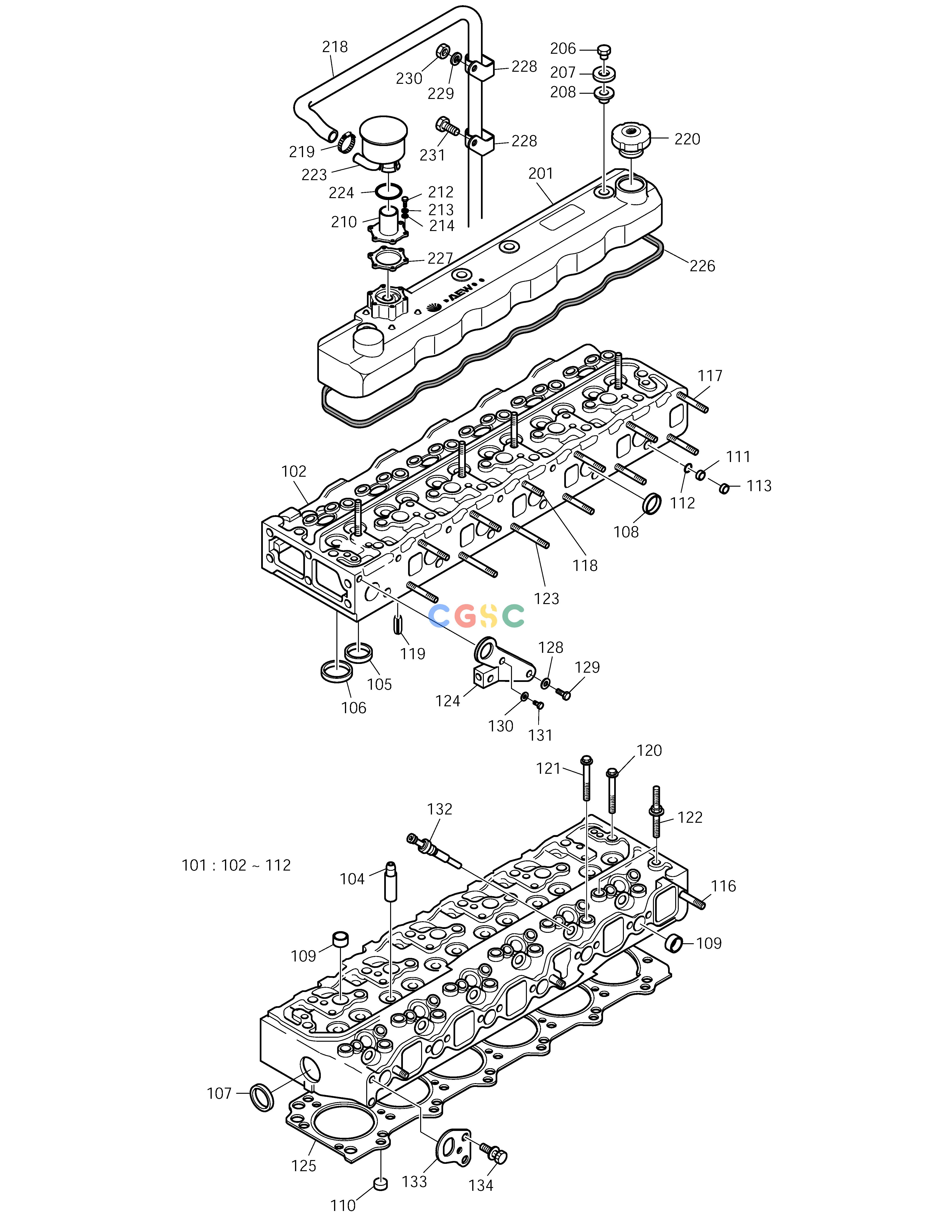 斗山零件查询CYLINDER HEAD SOLAR 155LC-V Doosan parts catalog online