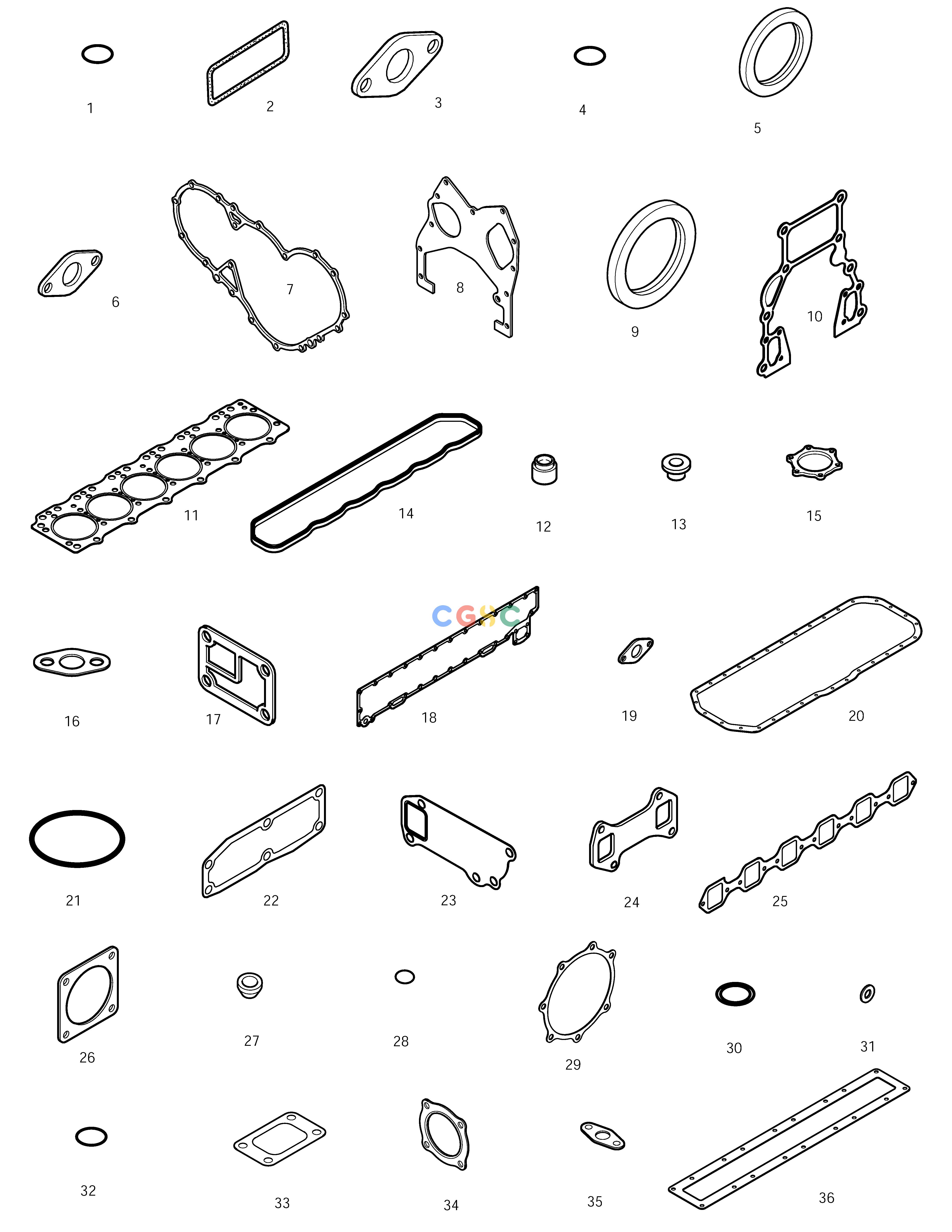 斗山零件查询OVER HAUL GASKET KIT-ALL SOLAR 155LC-V Doosan parts catalog online