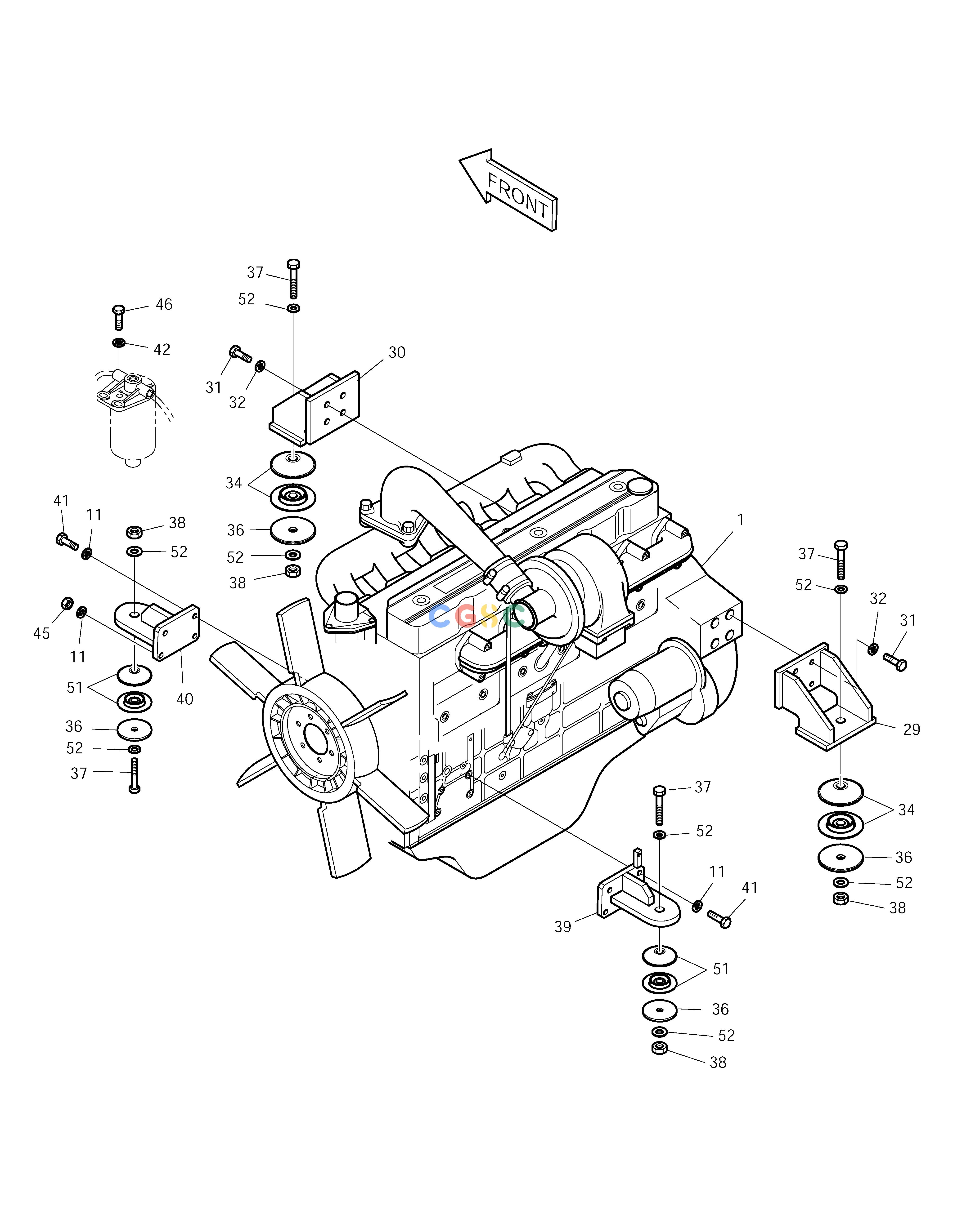 斗山零件查询ENGINE MOUNTING SOLAR 155LC-V Doosan parts catalog online