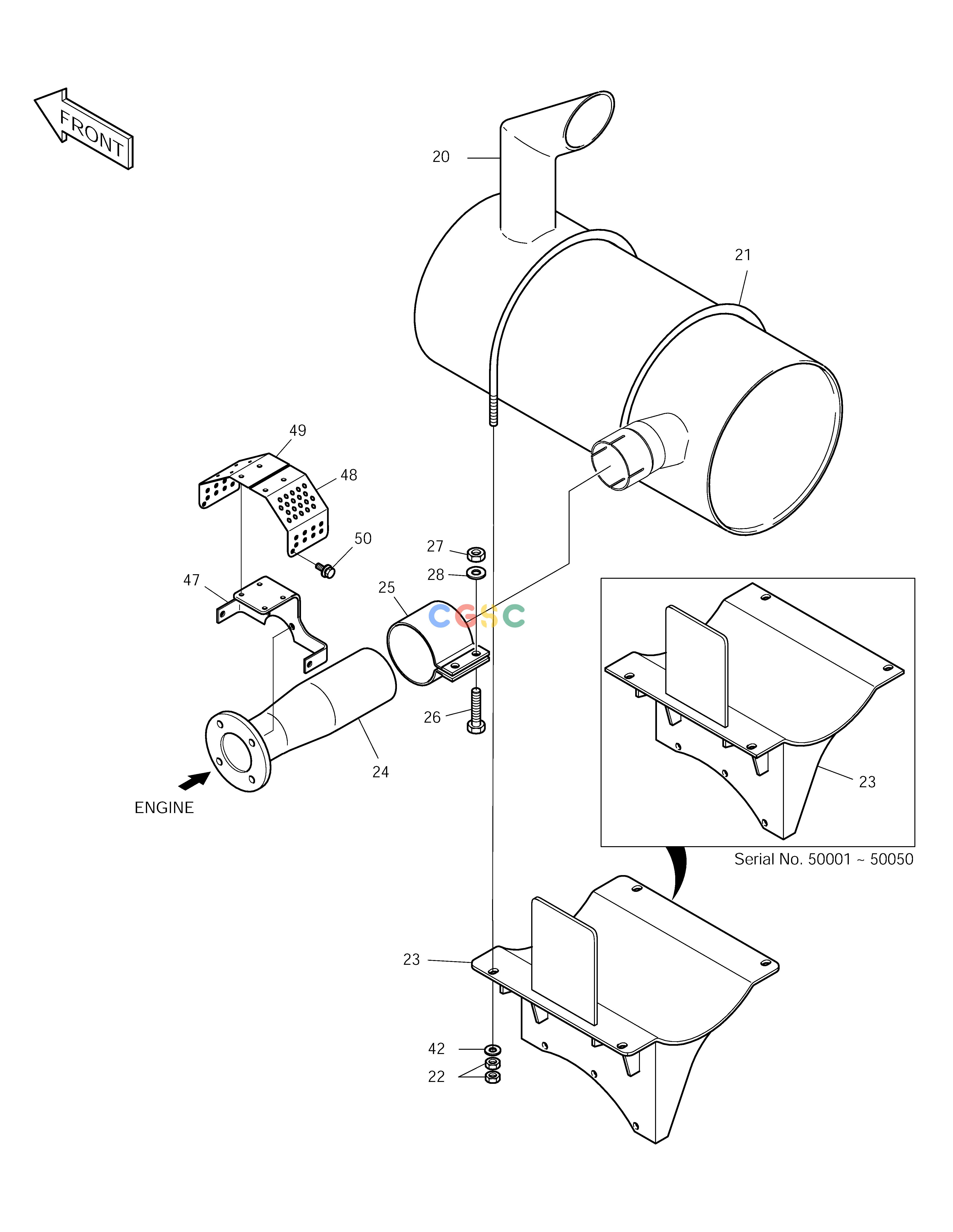 斗山零件查询MUFFLER SOLAR 155LC-V Doosan parts catalog online