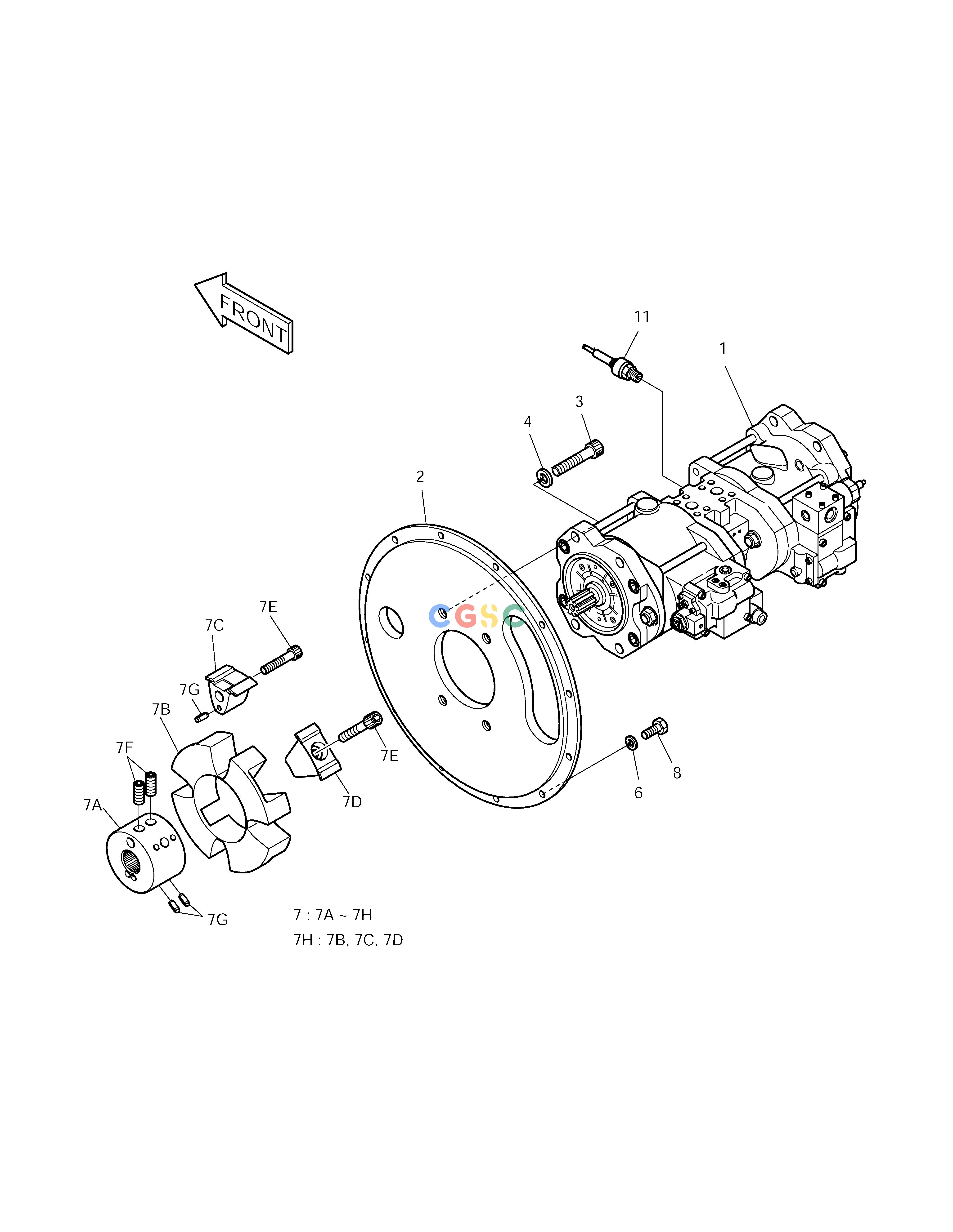 斗山零件查询PUMP INSTALLATION SOLAR 155LC-V Doosan parts catalog online