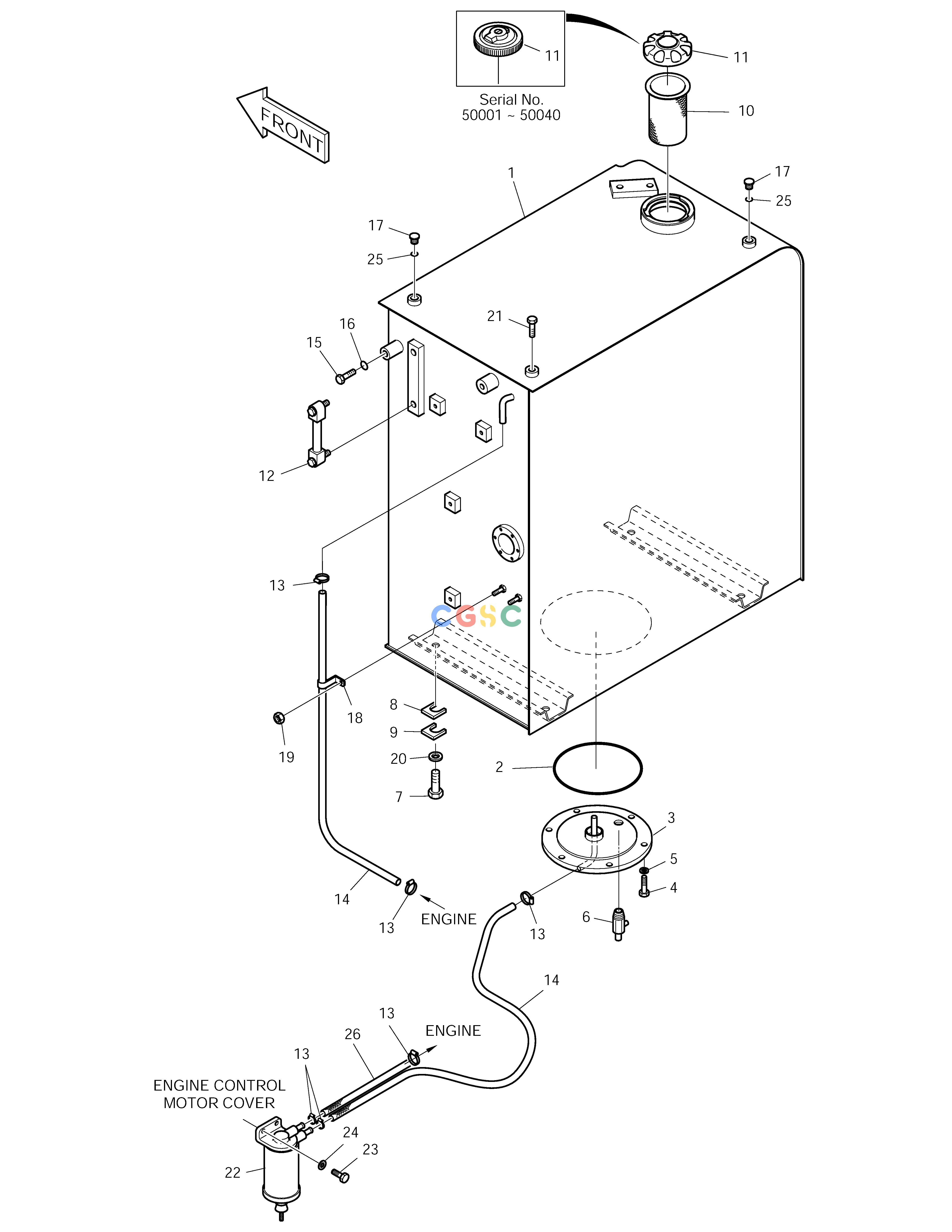 斗山零件查询FUEL TANK SOLAR 155LC-V Doosan parts catalog online