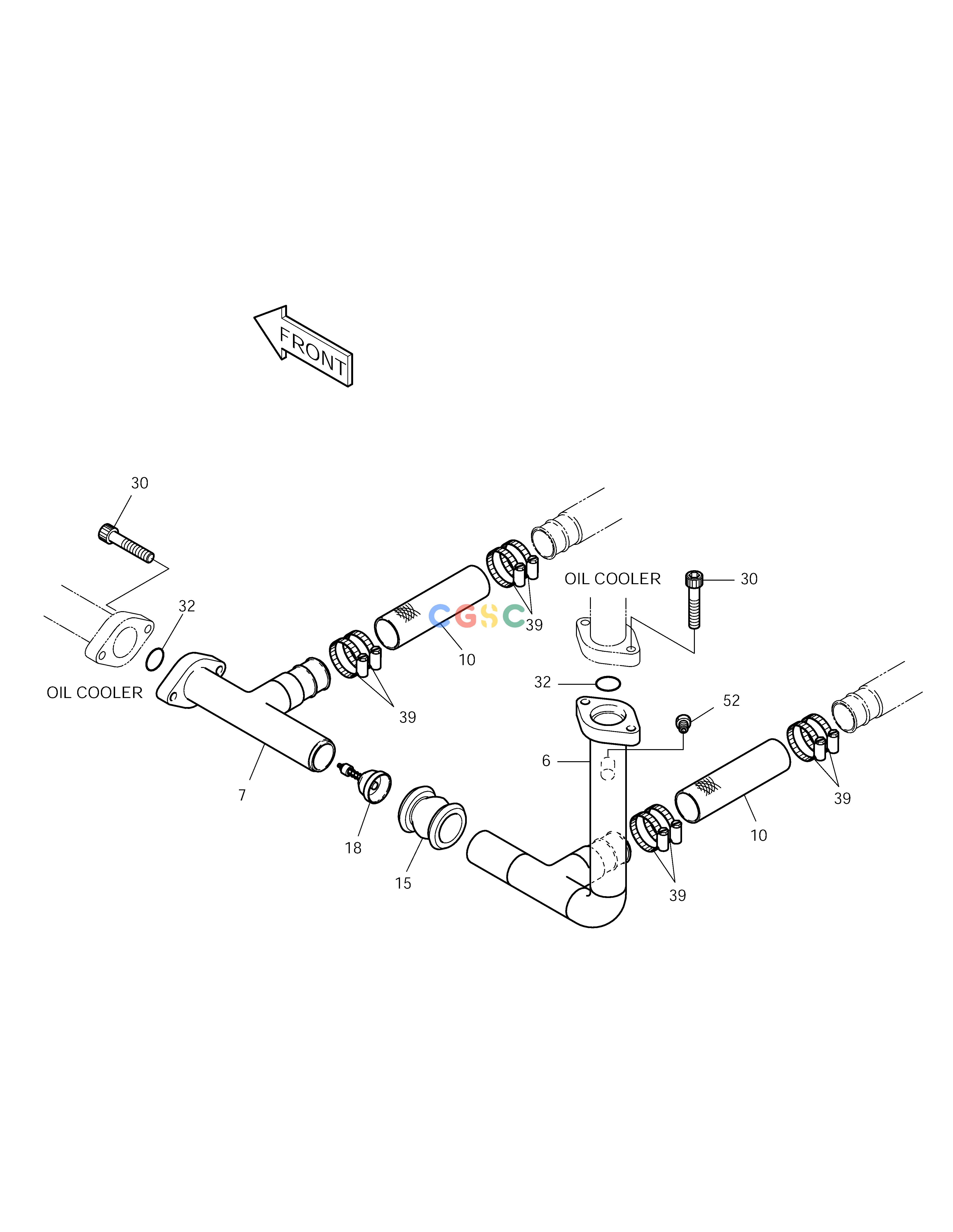 斗山零件查询OIL COOLER PIPING(3) SOLAR 155LC-V Doosan parts catalog online