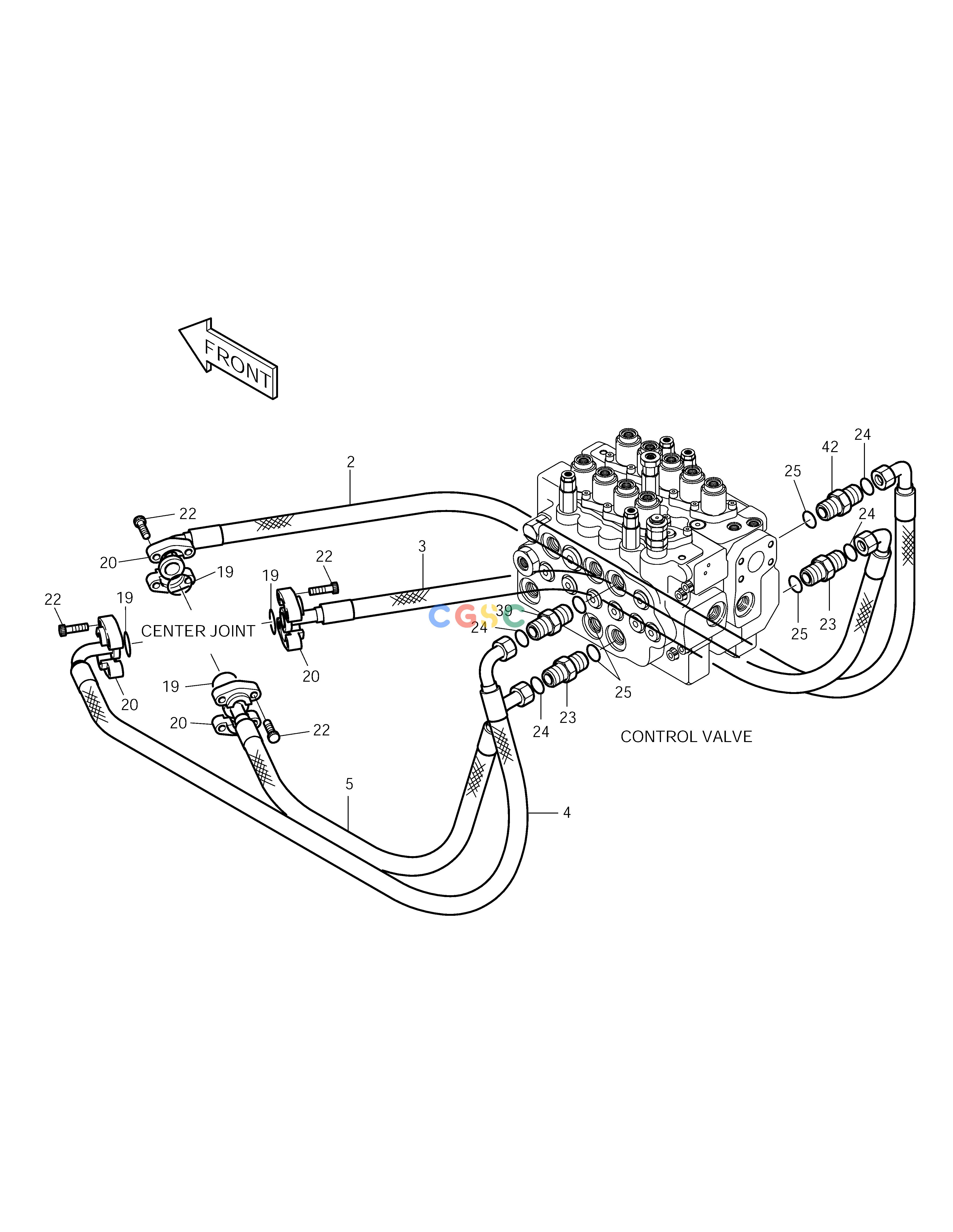 斗山零件查询MAIN PIPING(3)-TRAVEL SOLAR 155LC-V Doosan parts catalog online